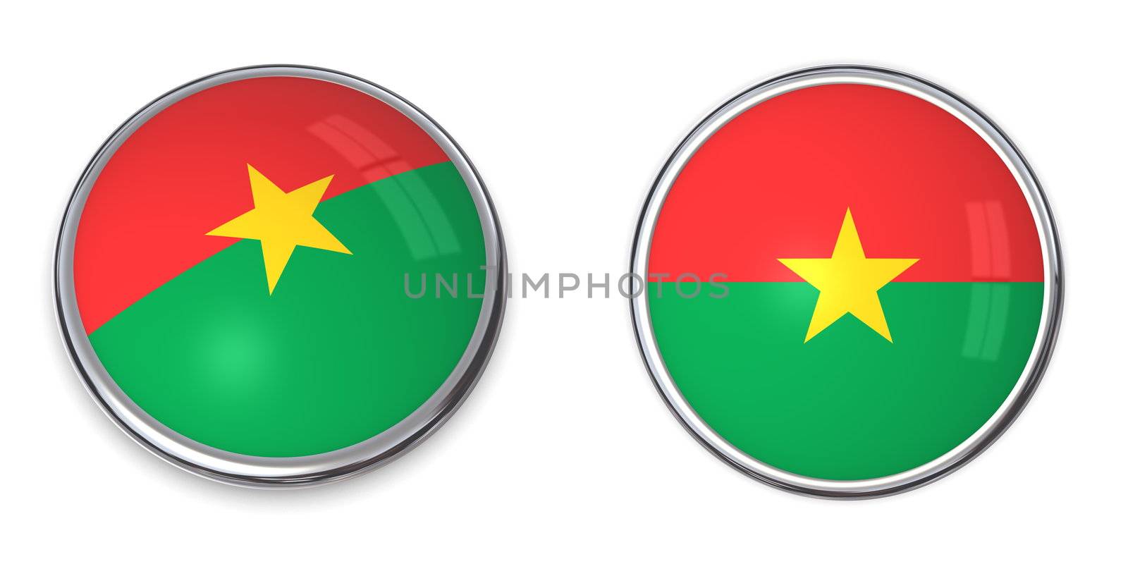 button style banner in 3D of Burkina Faso