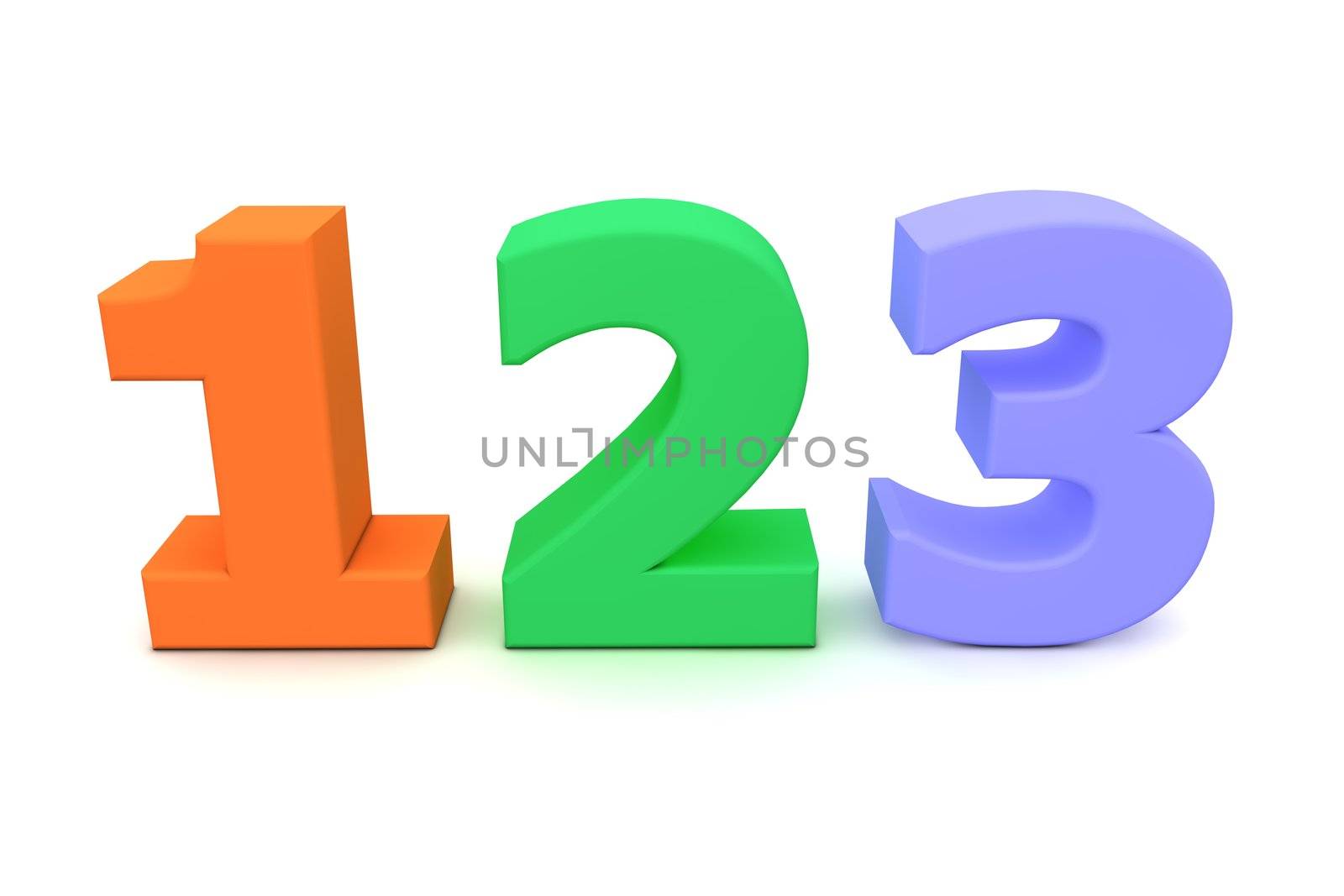 Colourful Numbers 123 by PixBox