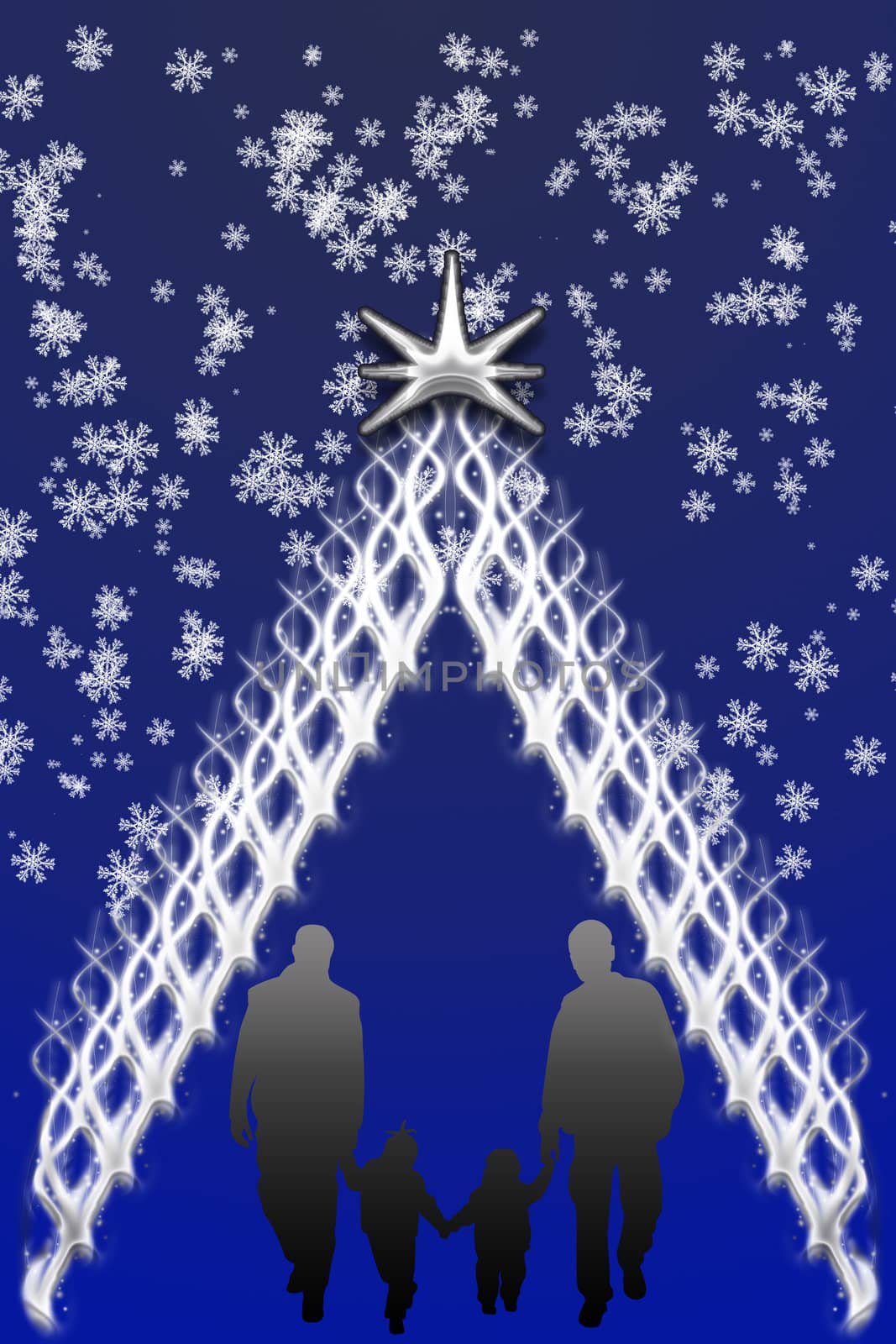 Illustration of Christmas for graphics or background
