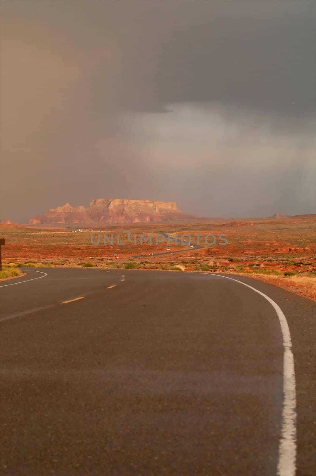 Desert Road after storm                            