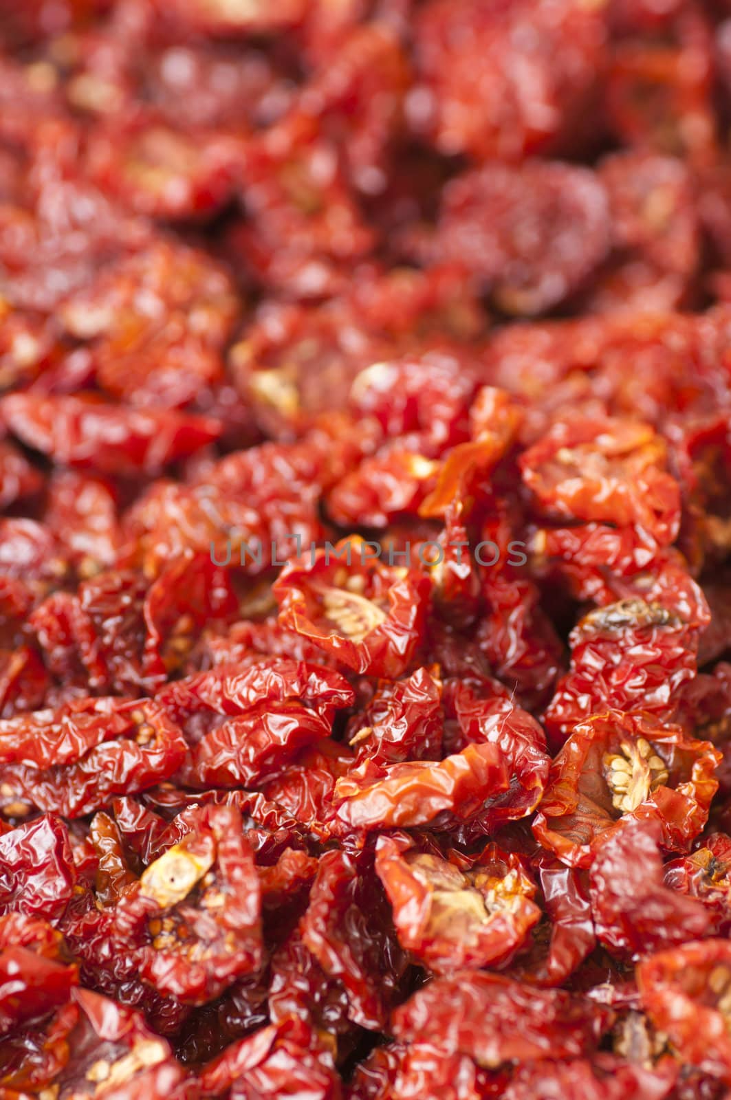 Traditional dried Sicilian tomatoes ready to eat