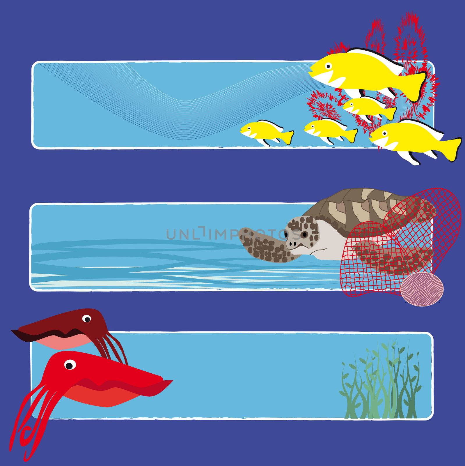 fish banners 4 no text by karinclaus