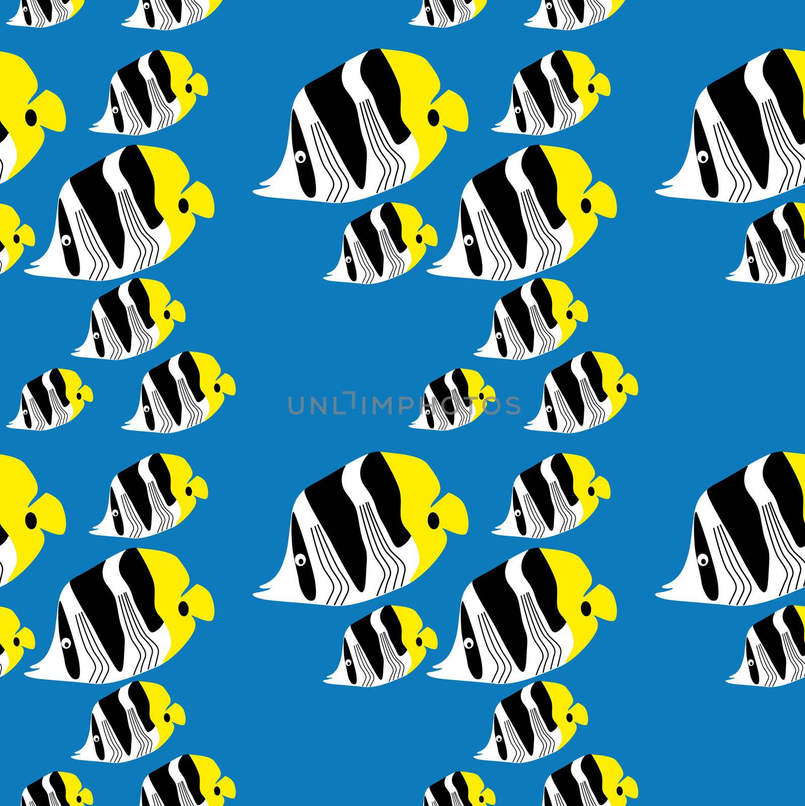 seamless butterflyfish pattern by karinclaus