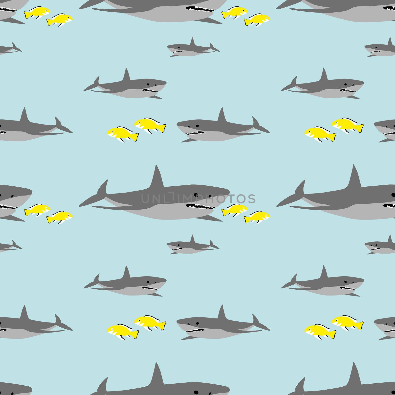 seamless shark pattern by karinclaus