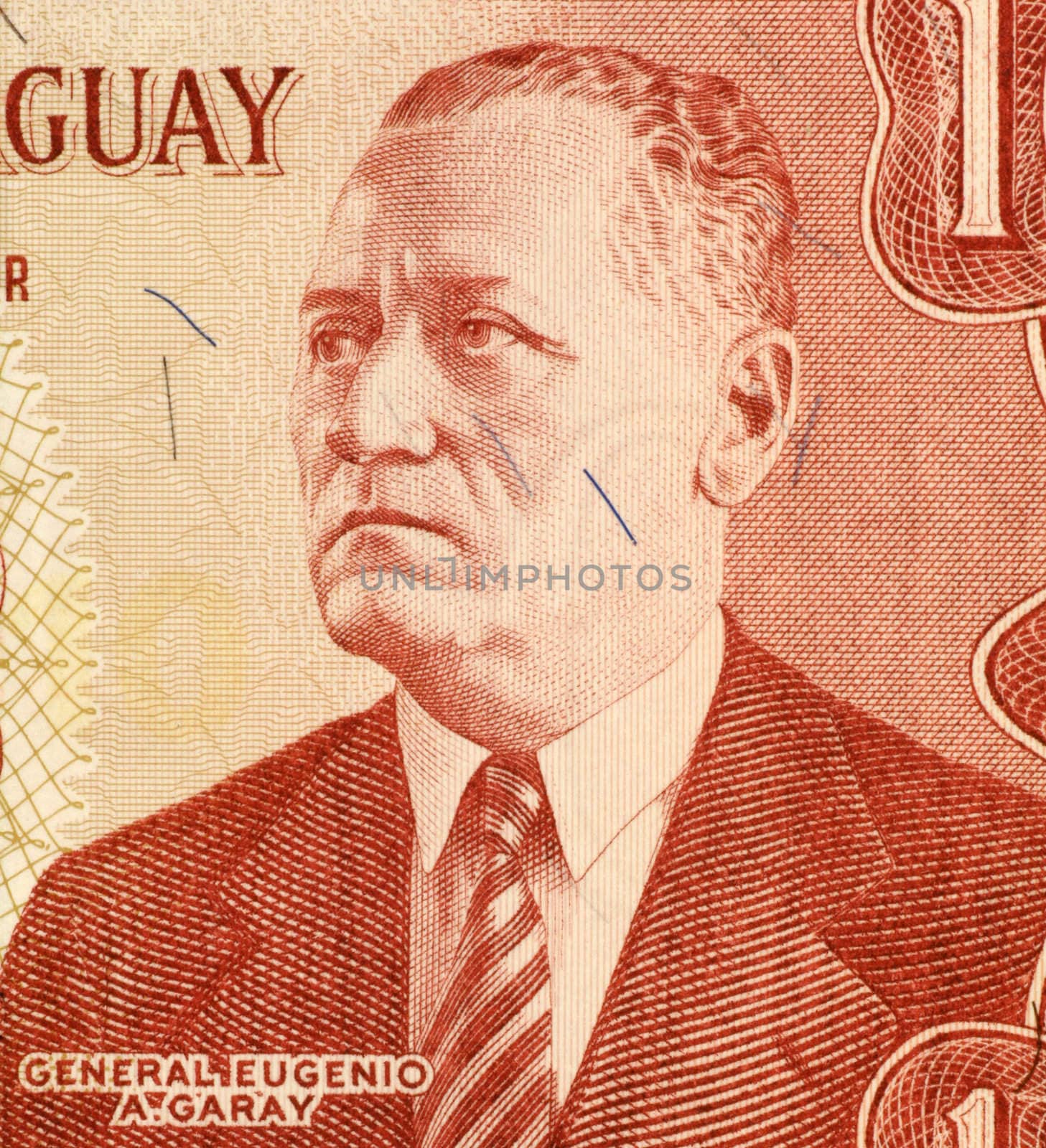 General Eugenio A. Garay on 10 Guarani 1963 Banknote from Paraguay.