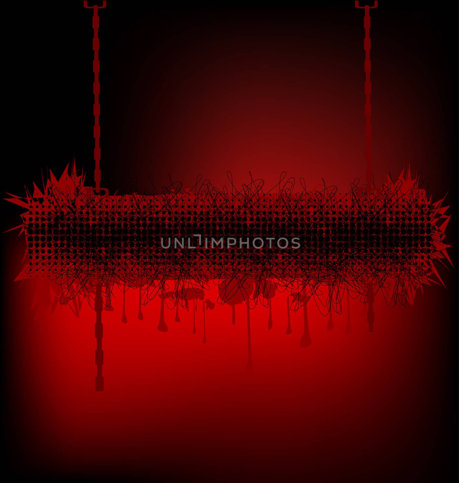 Scary Halloween banner with blood
