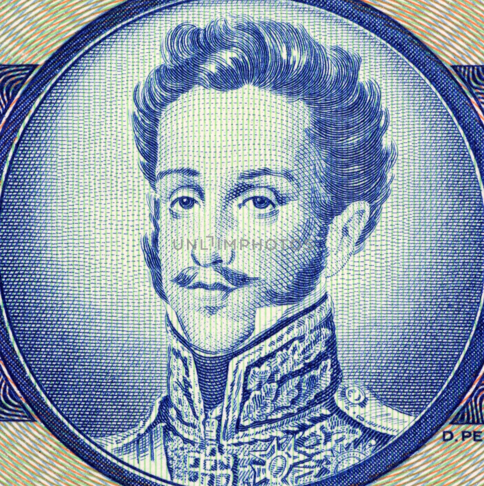 Pedro I on 5 Cruzerios 1980 Banknote from Brazil. Brazil's first emperor who proclaimed independence from Portugal.