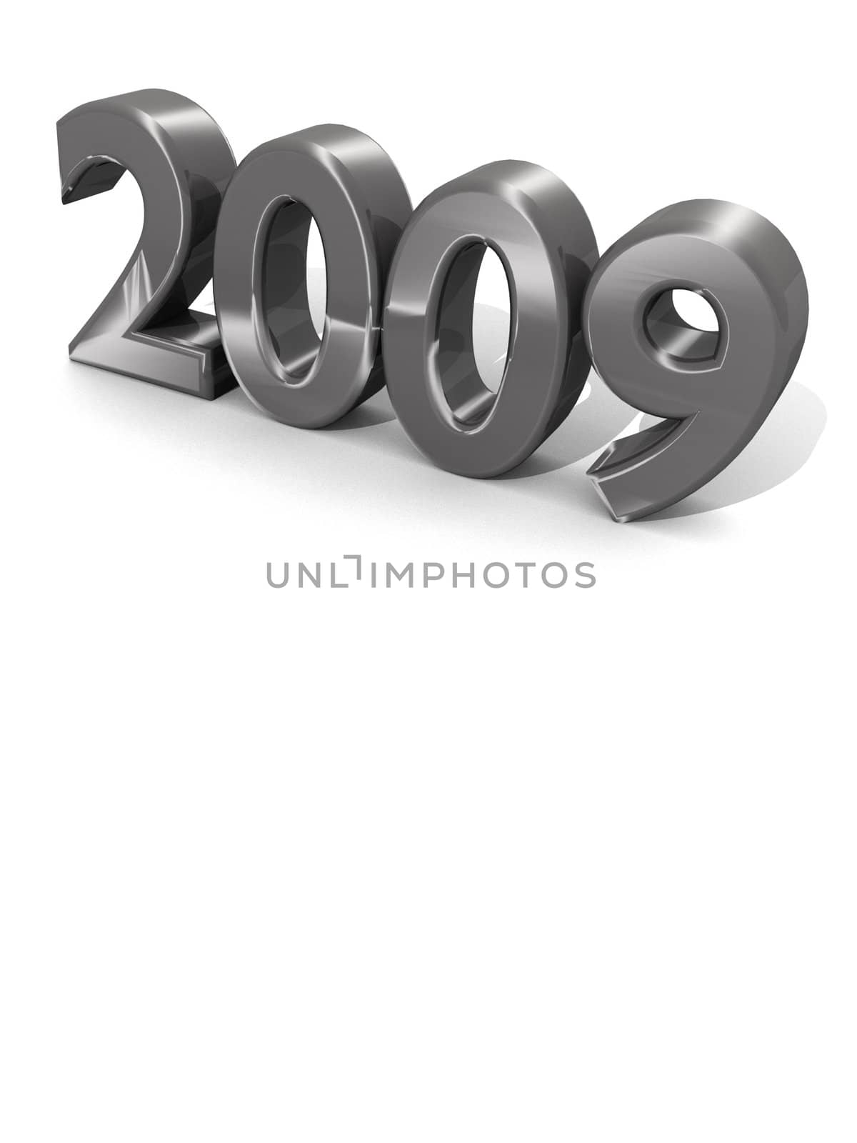 3d render of 2009 to the new year