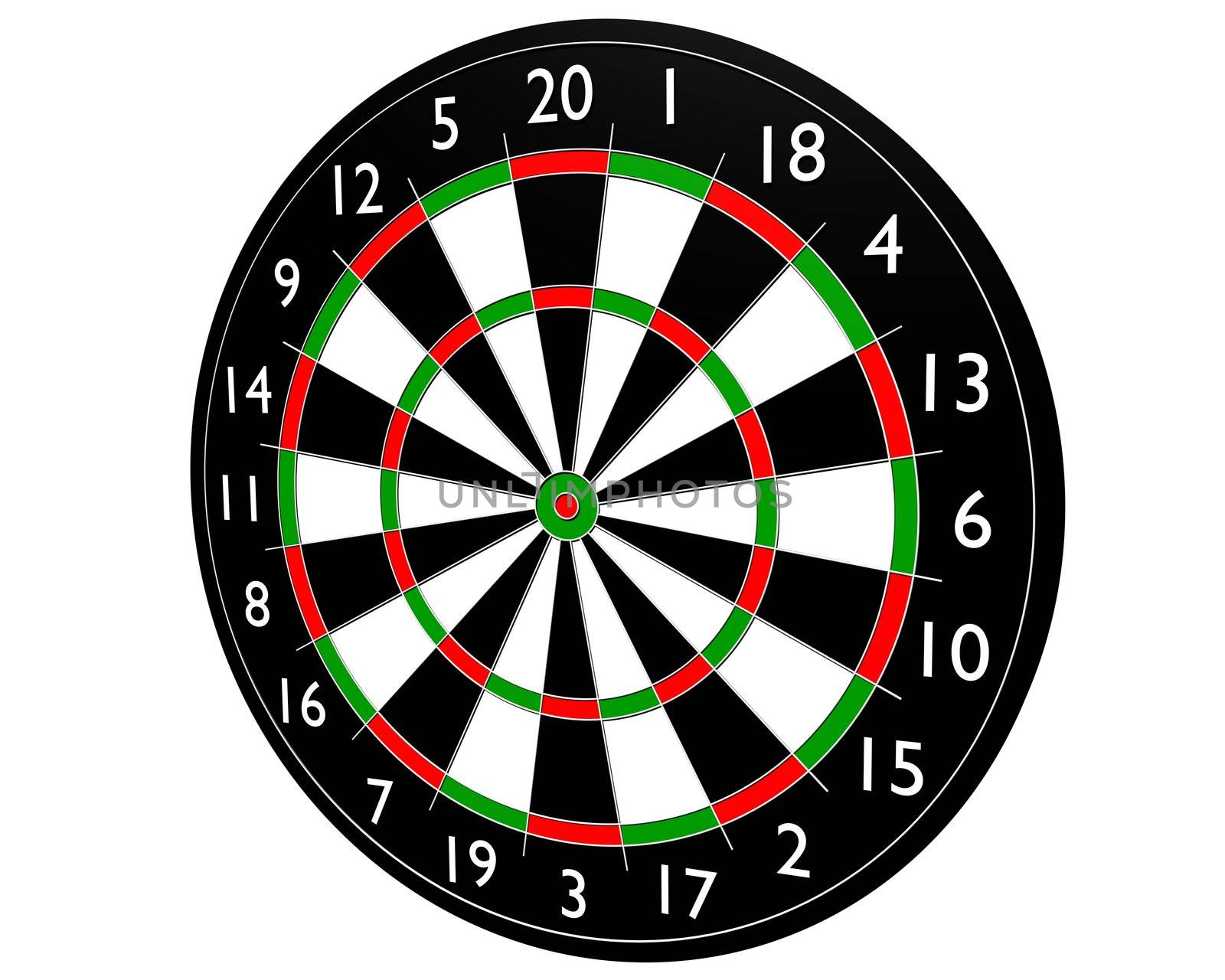 target dart on white background