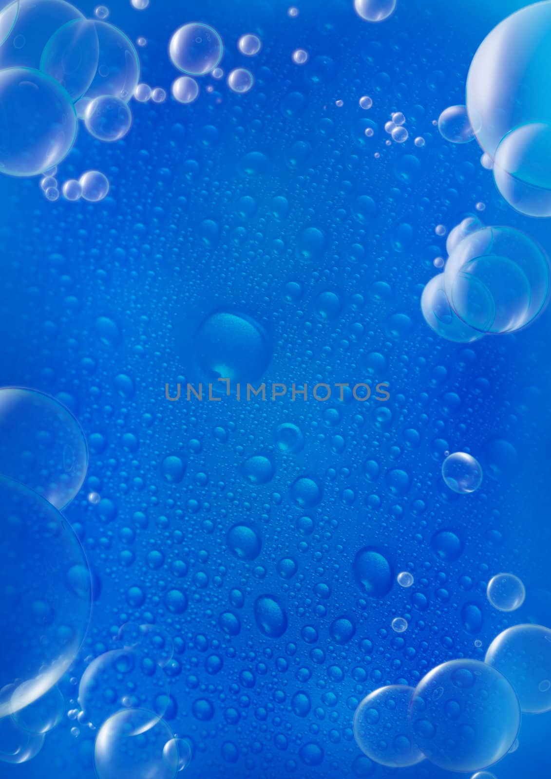 Clear water drops and bubbles by 4ustudio