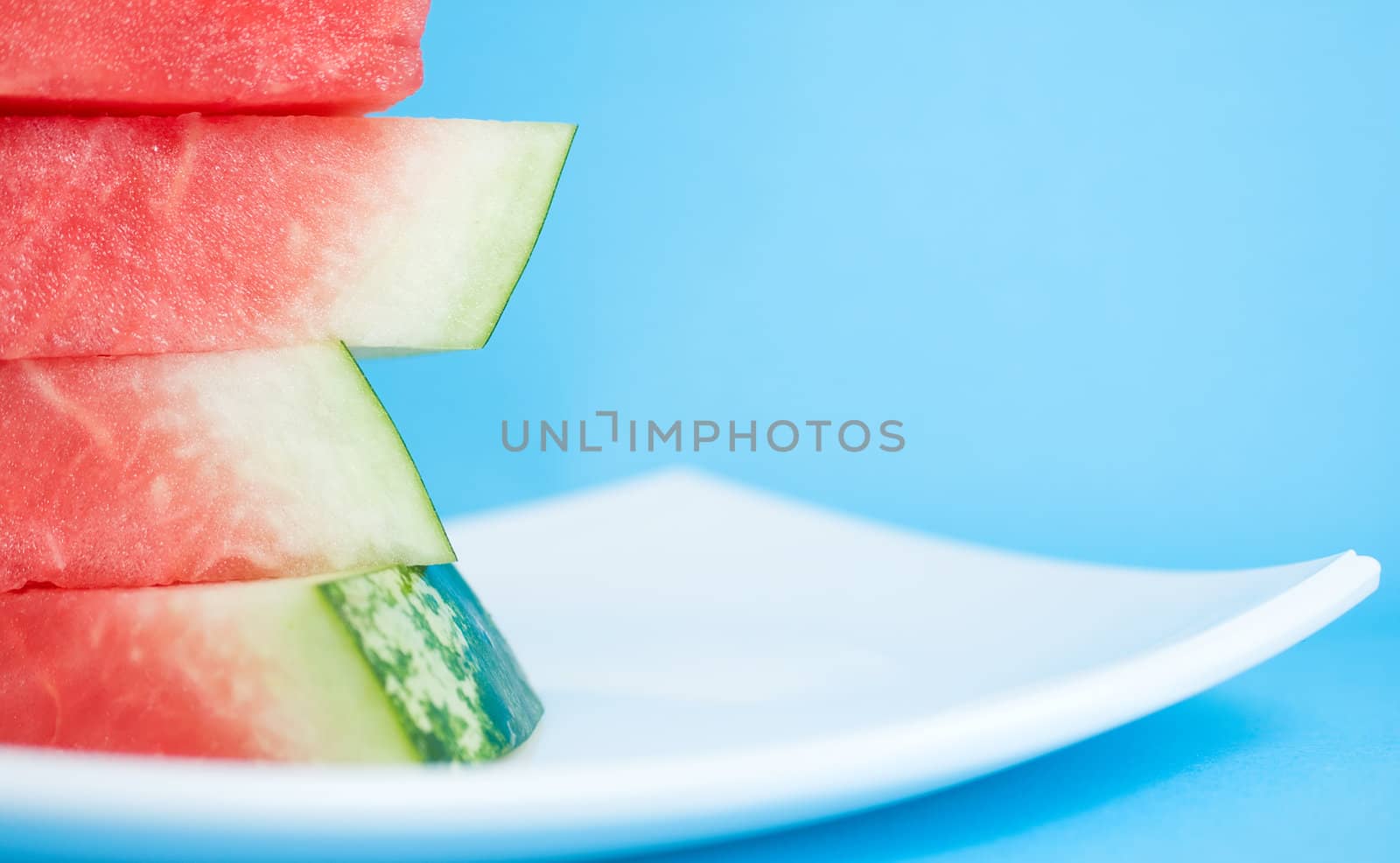 
Fresh slices of watermelon.