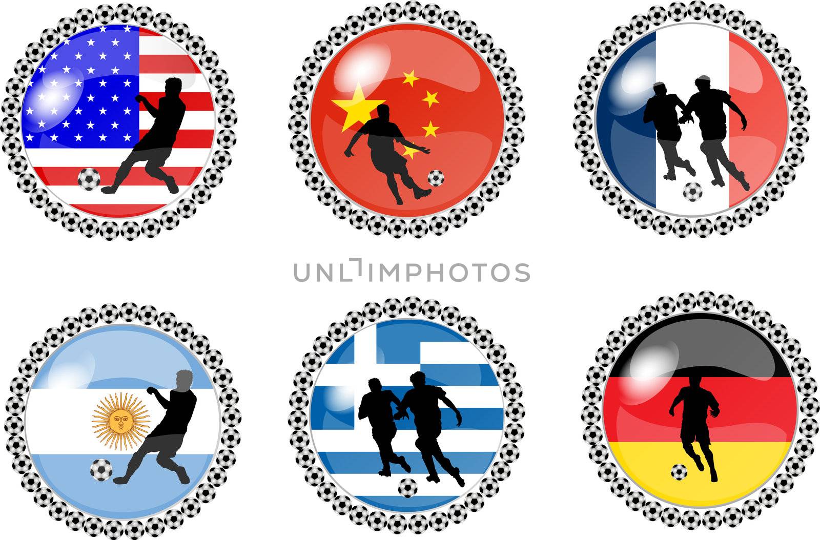 soccer buttons set 1 by peromarketing