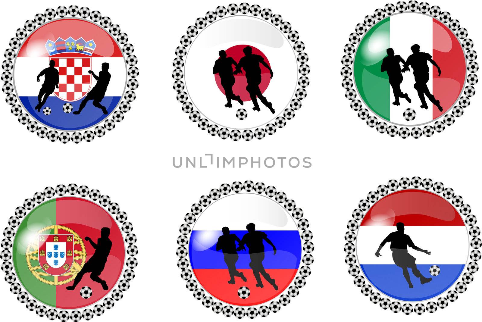 soccer buttons set 3 by peromarketing