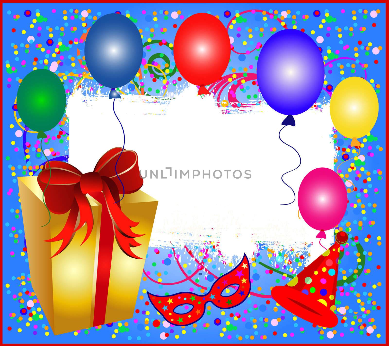 colorful party background with balloons  by peromarketing