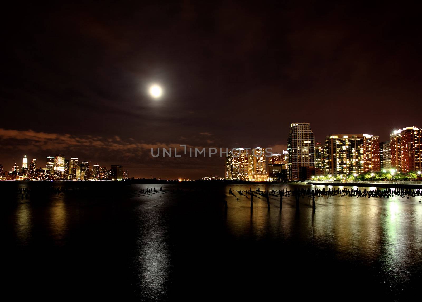 The Lower Manhattan Skyline viewed from New Jersey side