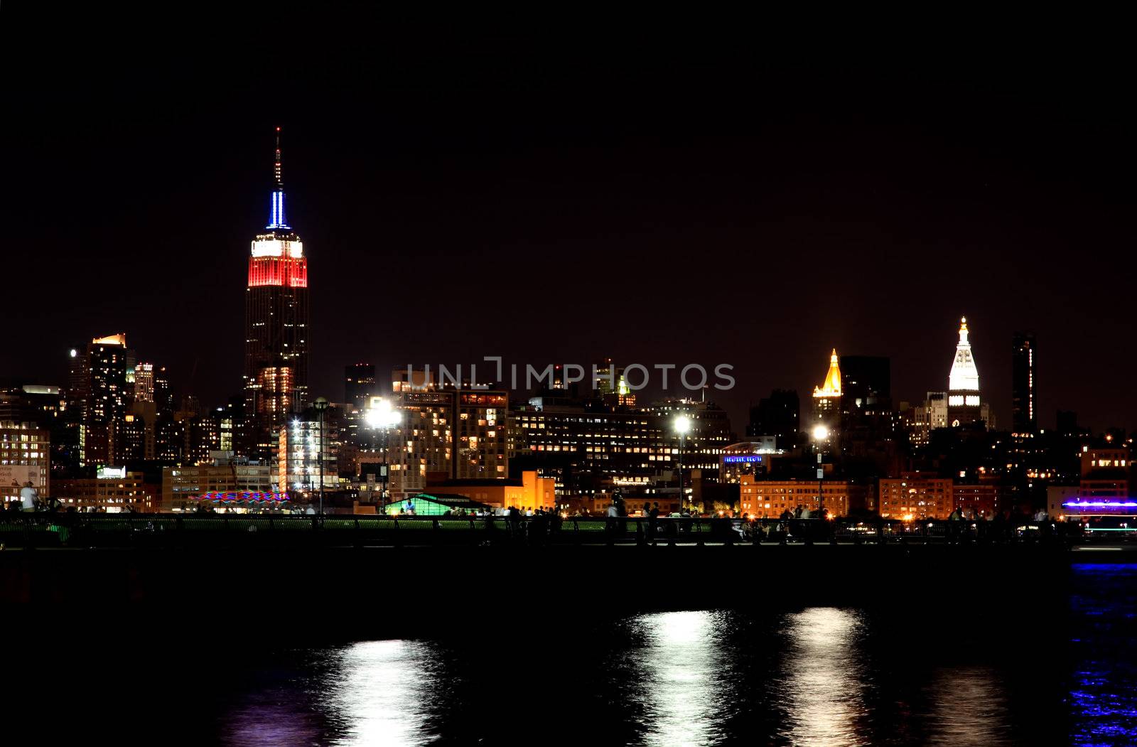 The Mid-town Manhattan Skyline viewed from New Jersey side