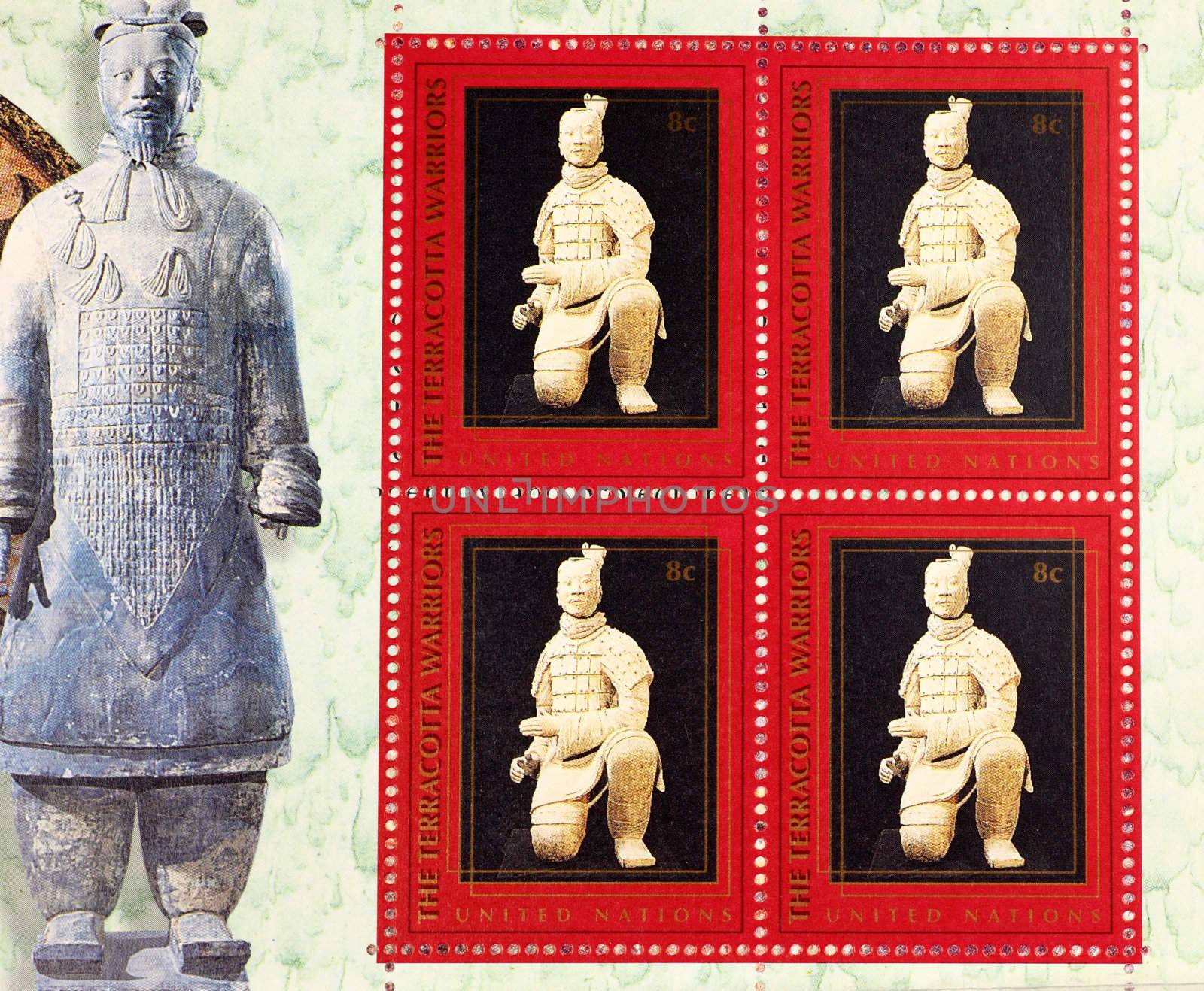 The commemorative stamps of terracotta warriors