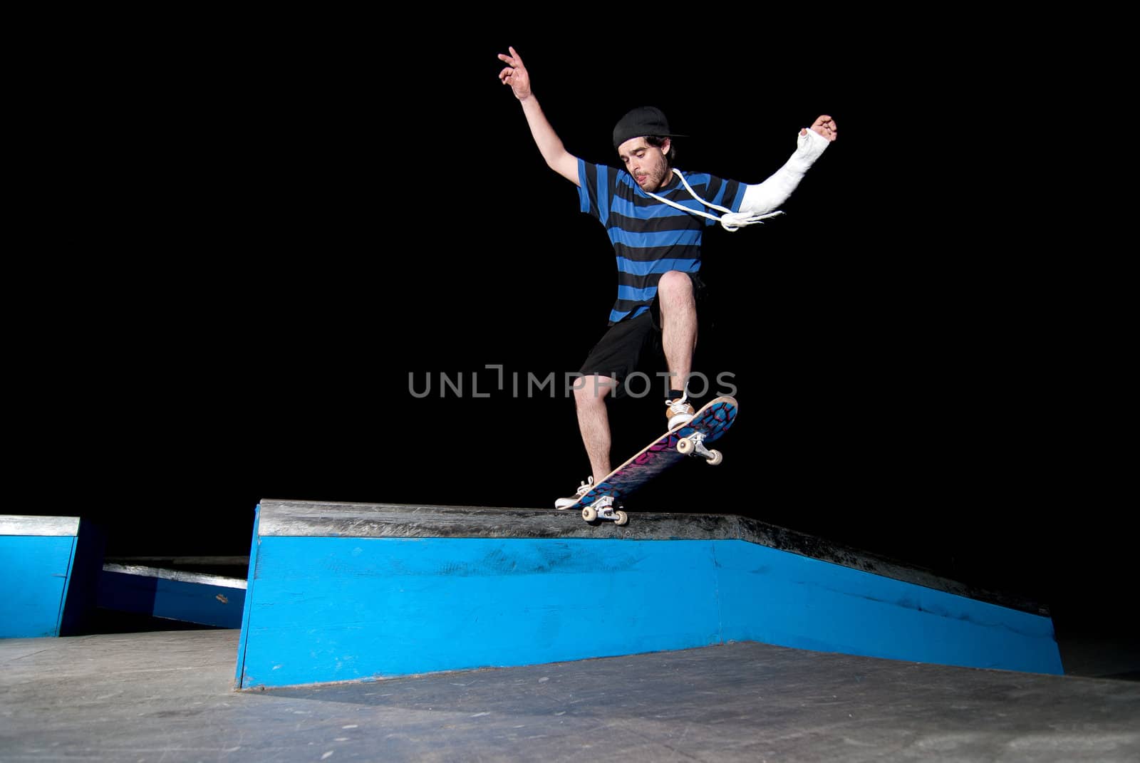 Skateboarder on a slide by homydesign