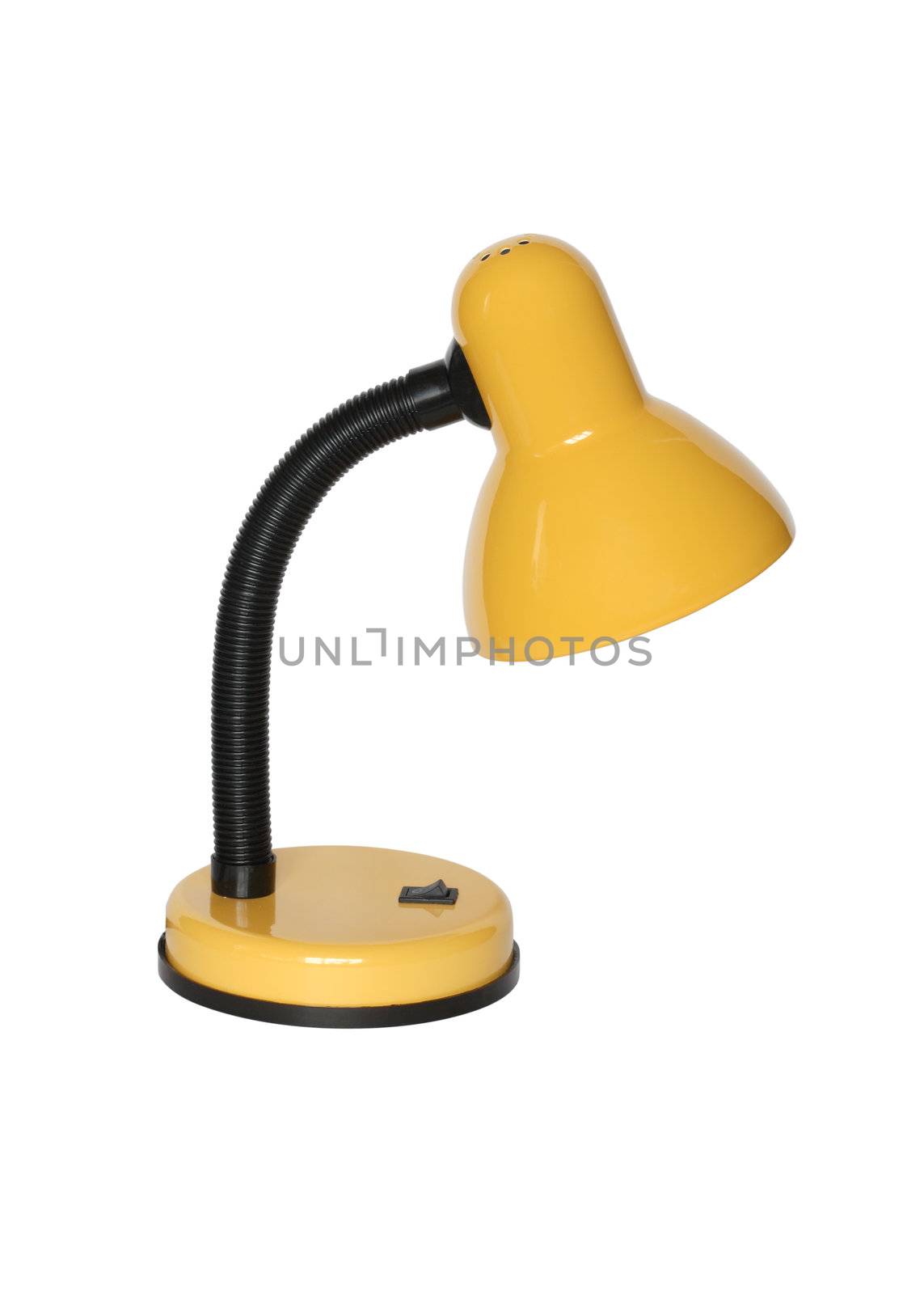 Nice modern desk lamp isolated on white background with clipping path