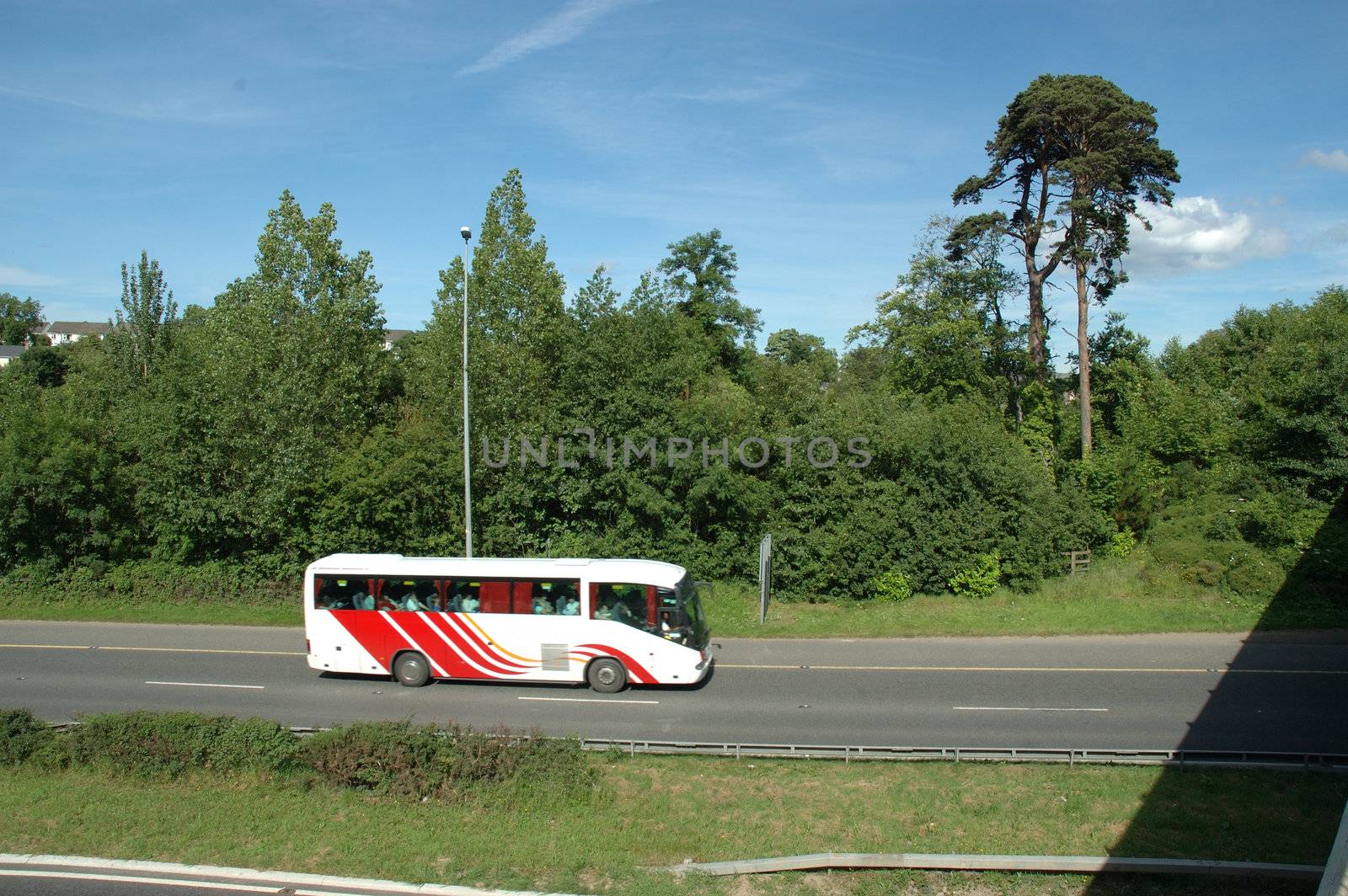 Bus on Motorway or freeway