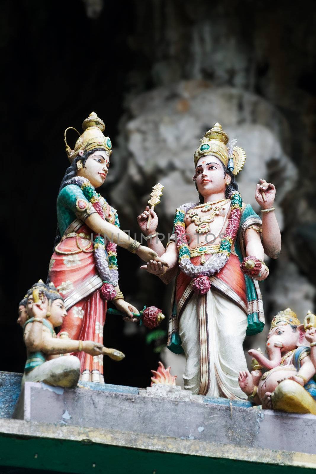 Detail of Hindu Temple in Batu Caves located near Kuala Lumpur, Malaysia