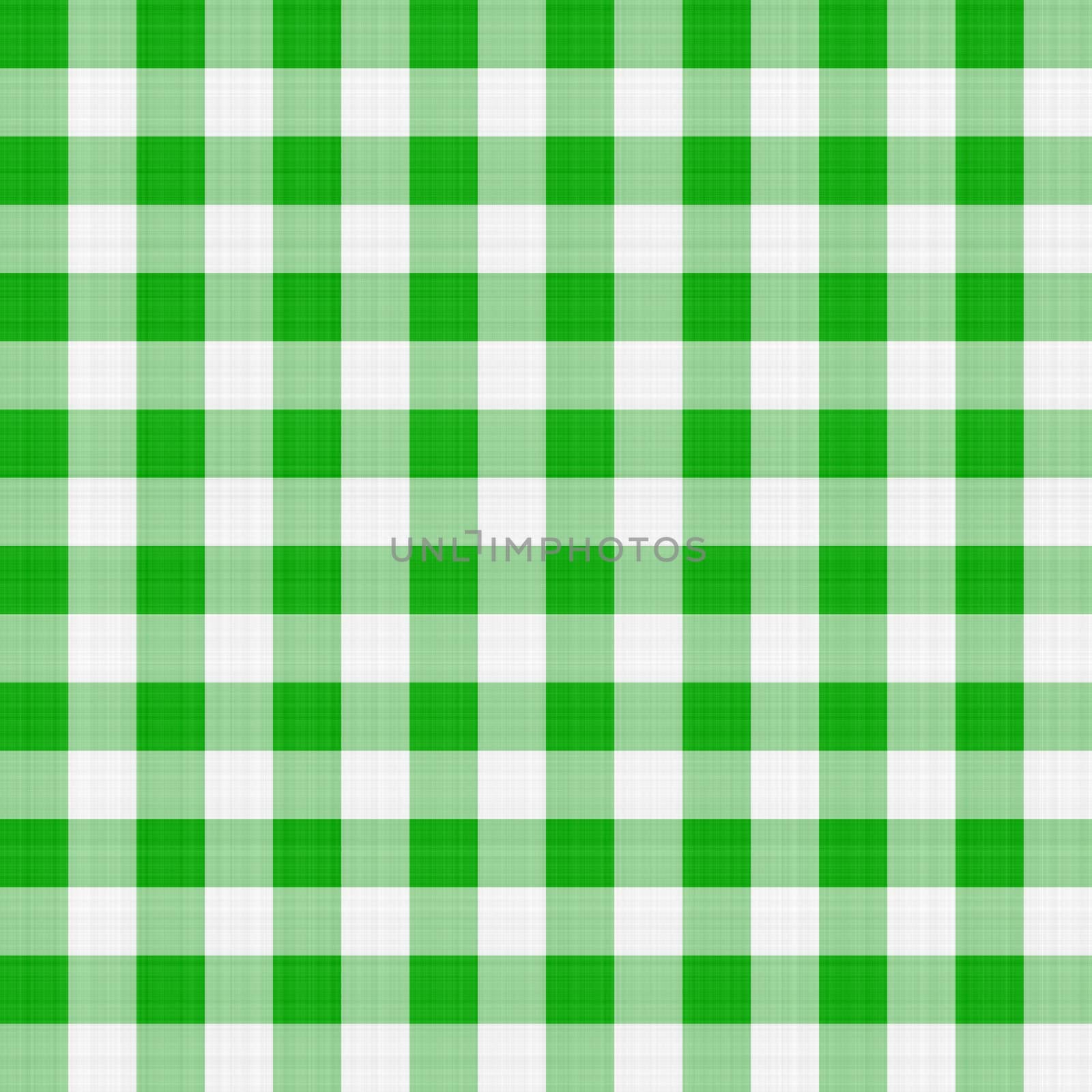 seamless texture of green and white blocked tartan cloth