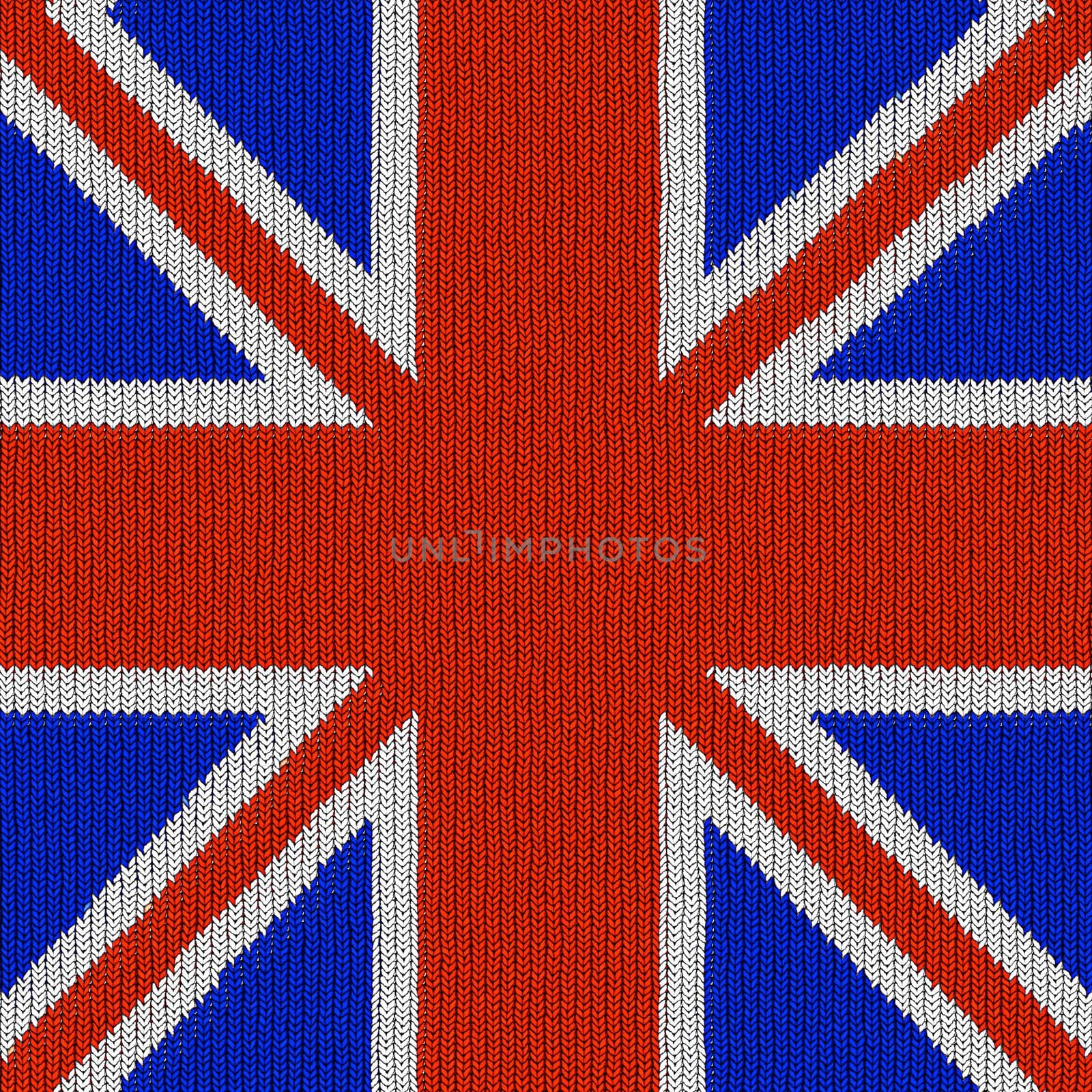 seamless texture of brittish national flag in knitted texture