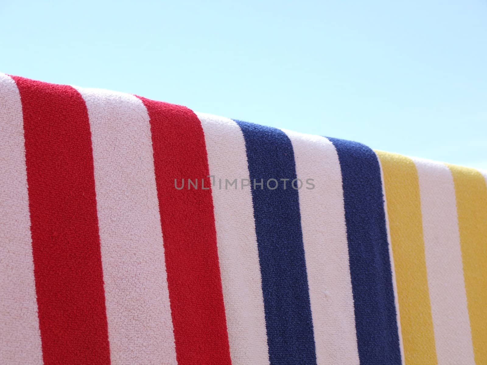 Coloured Towels and Sky Background