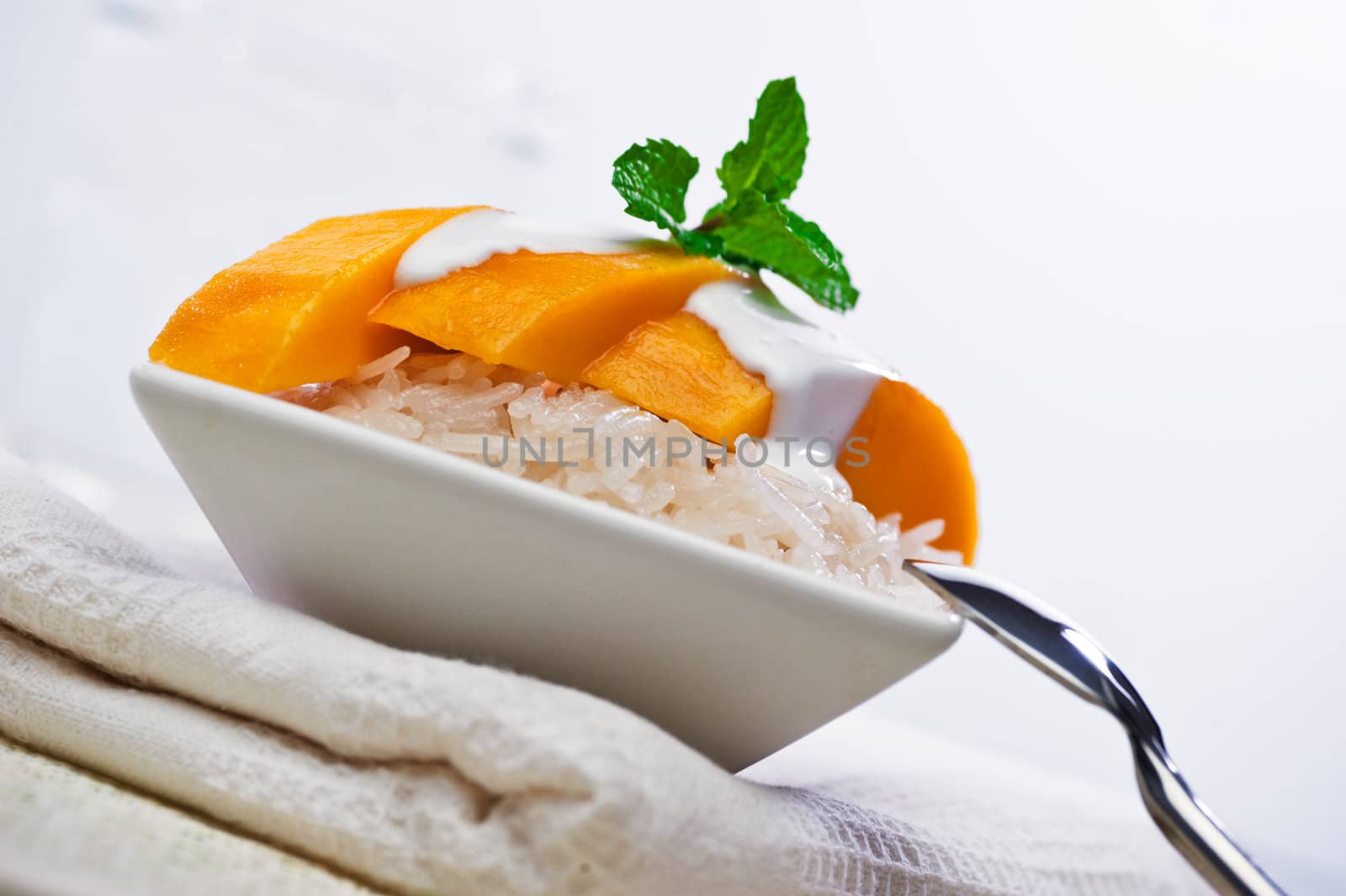 Thai Mango Sticky Sweet Rice Dessert (Khao Niaow Ma Muang)