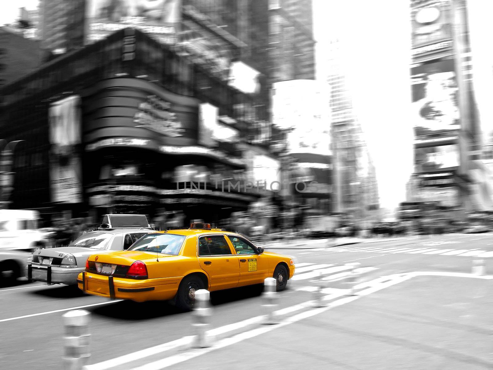 Taxi at times square in New York City