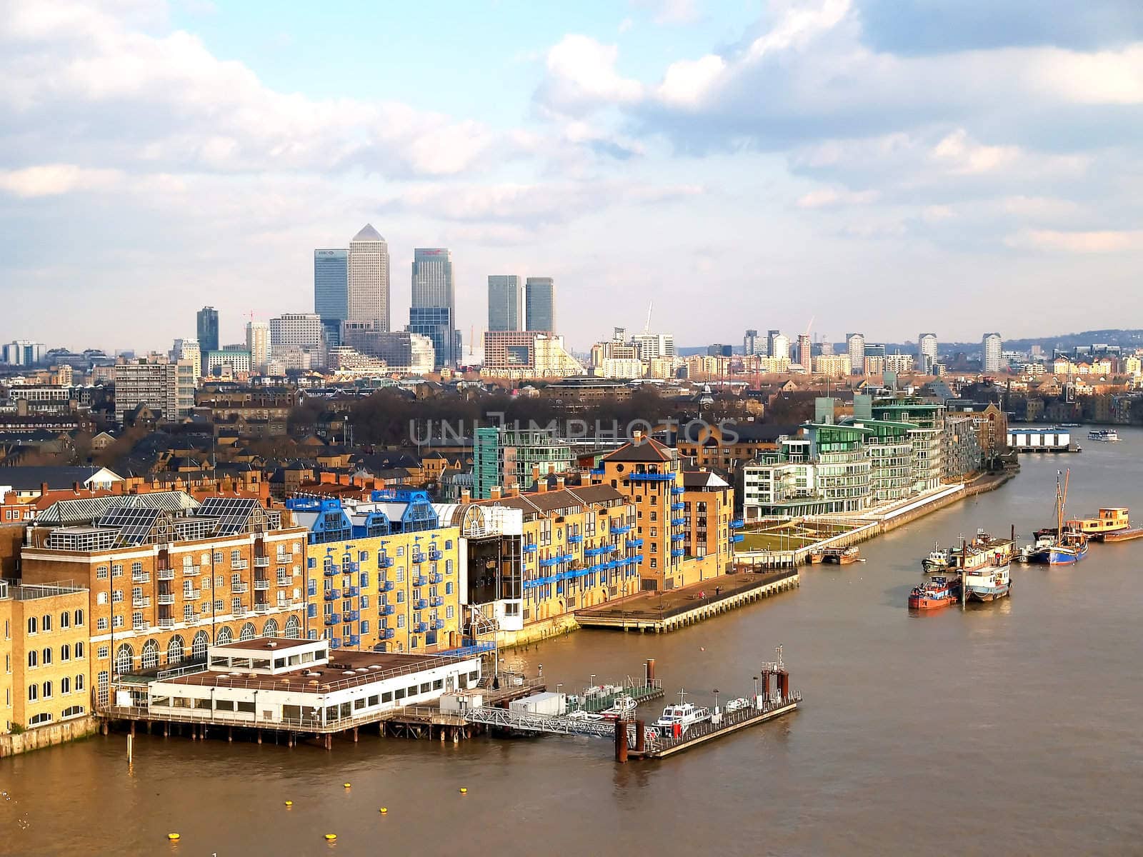 Aerial view of City of London