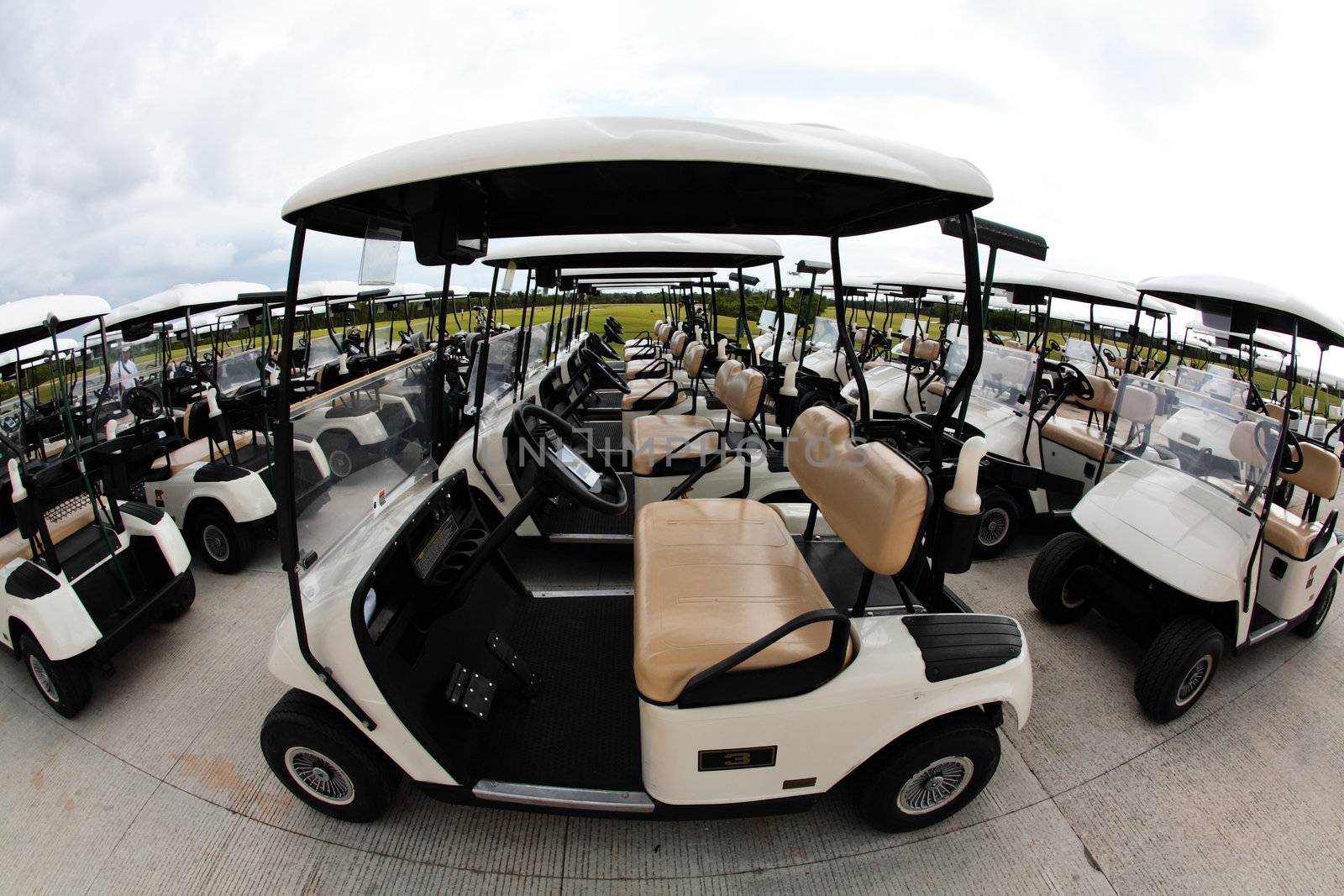 golf carts in a Cancun resort by gary718