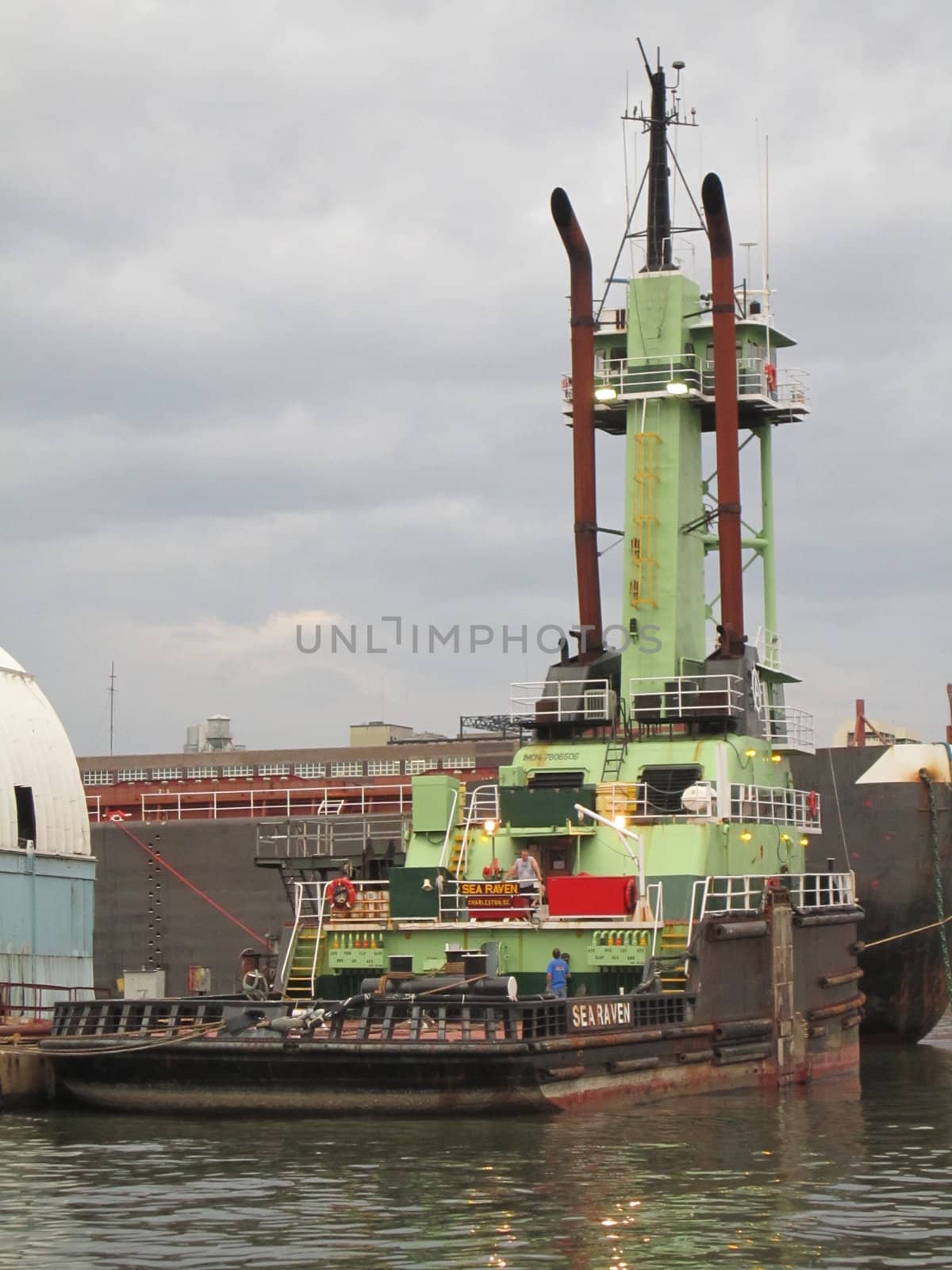 Tug Boat by the quayside in Brooklyn