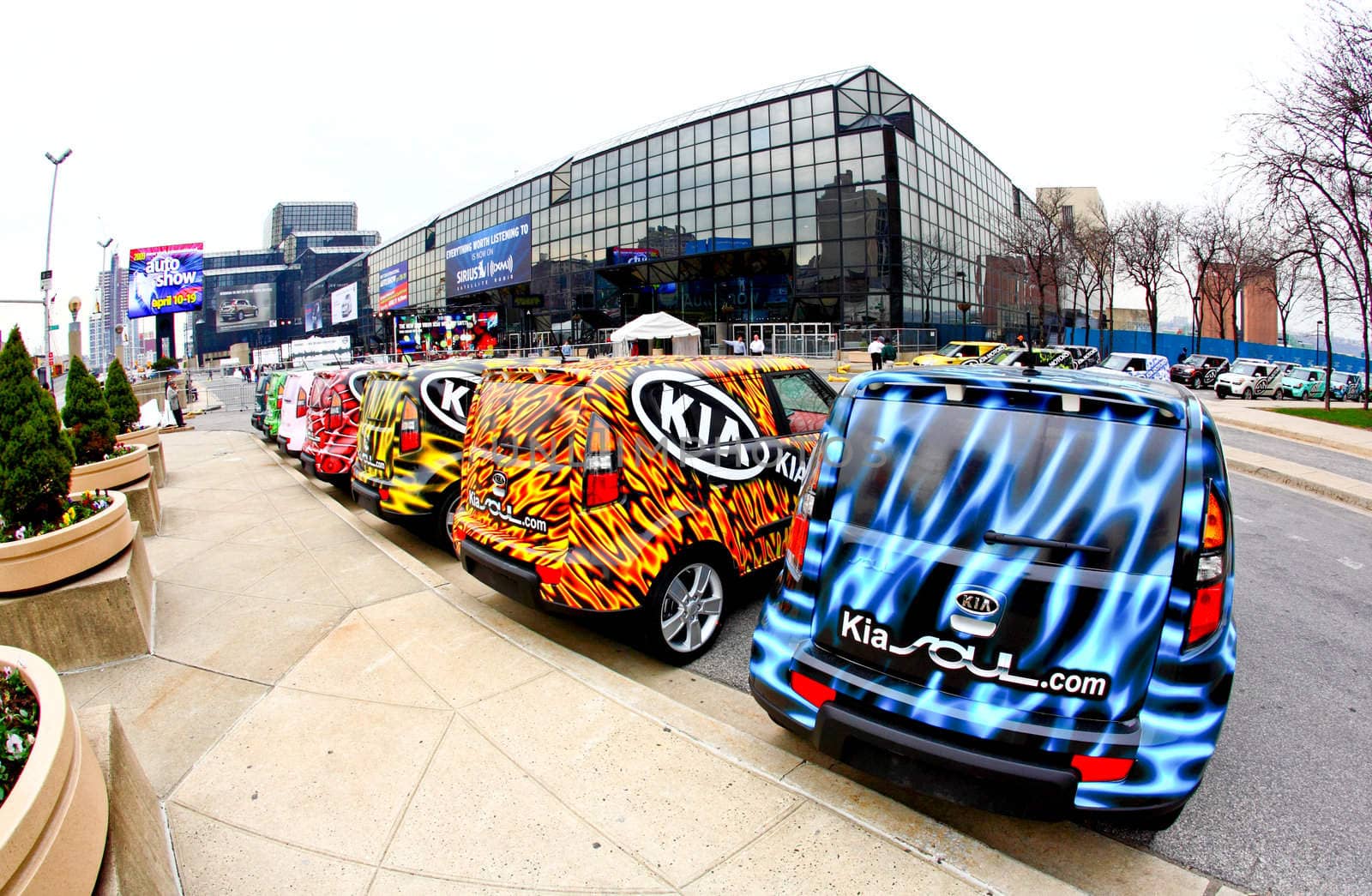 New York City, April 10, 2009: The opening day of NY International Auto Show 2009. The auto industry is struggling in the current economic crisis.