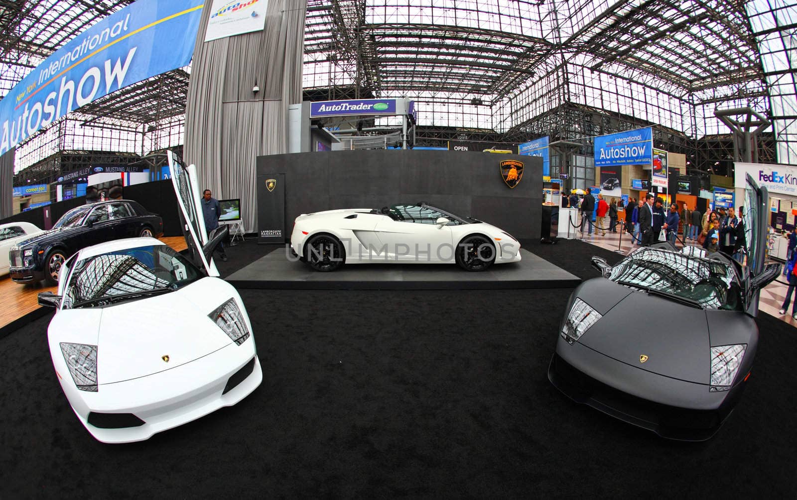 New York City, April 10, 2009: The opening day of NY International Auto Show 2009. The auto industry is struggling in the current economic crisis.