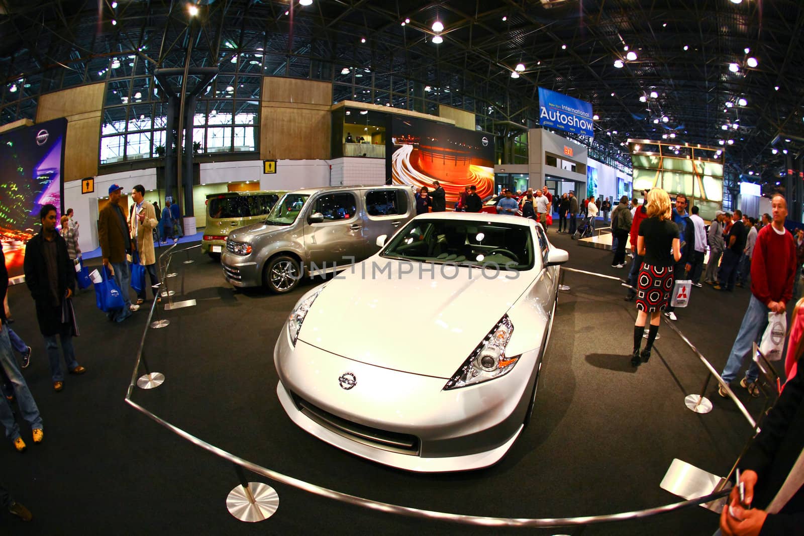 New York City, April 10, 2009: The opening day of NY International Auto Show 2009. The auto industry is struggling in the current economic crisis.