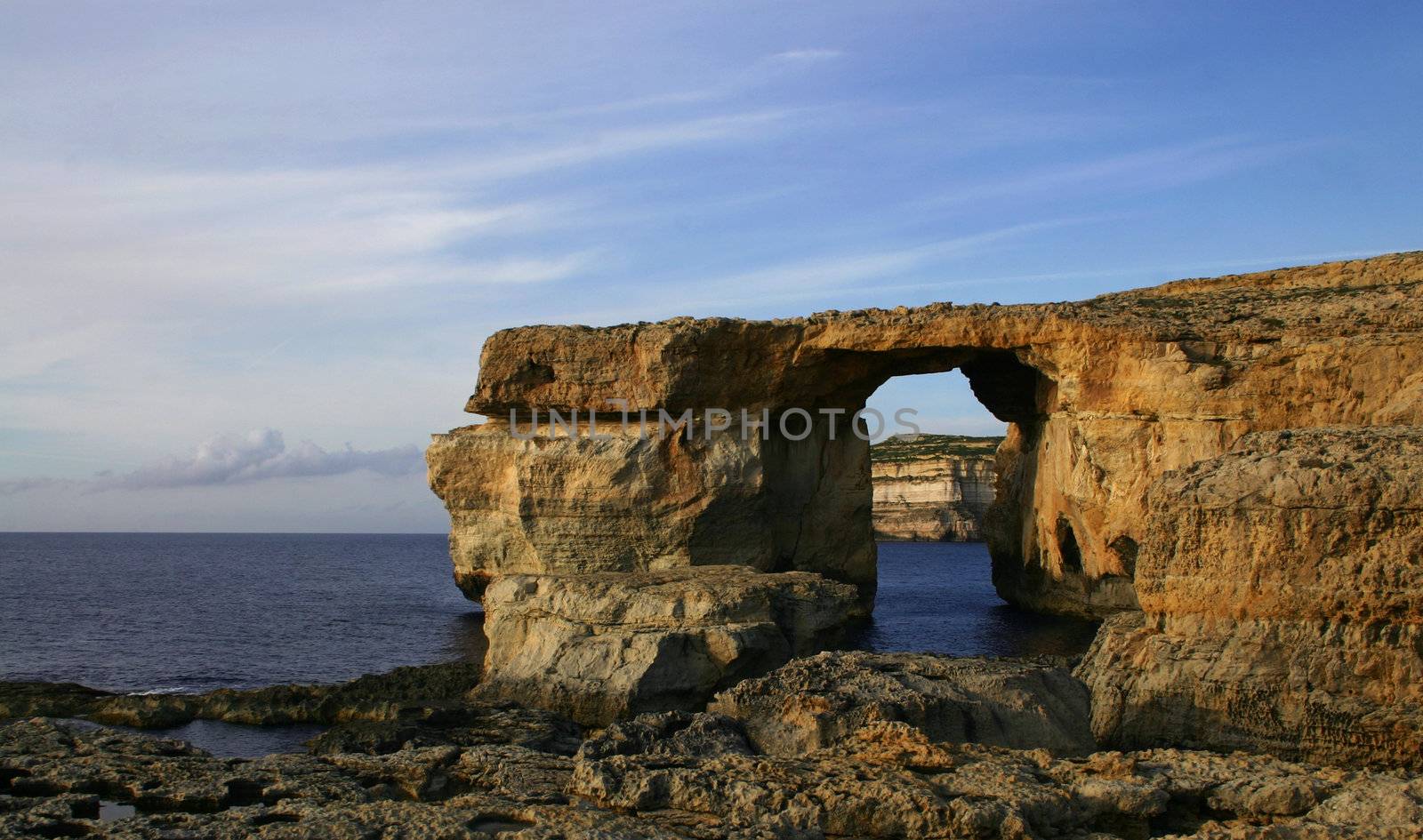The scenic Blue Window in Gozo, Malta