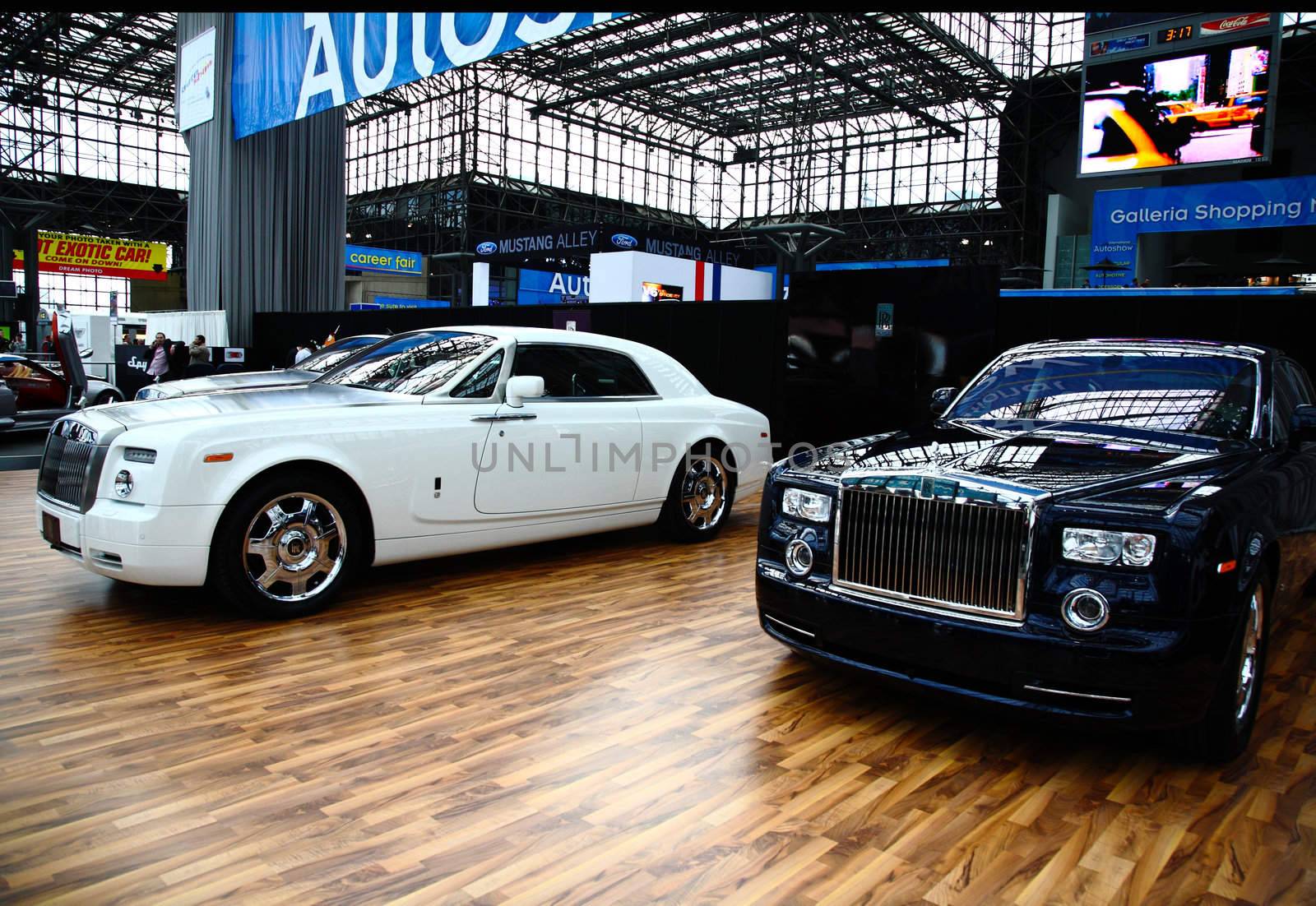 New York City, April 10, 2009: The exotic and luxury car is attracted many visiters at the NY International Auto Show 2009. 