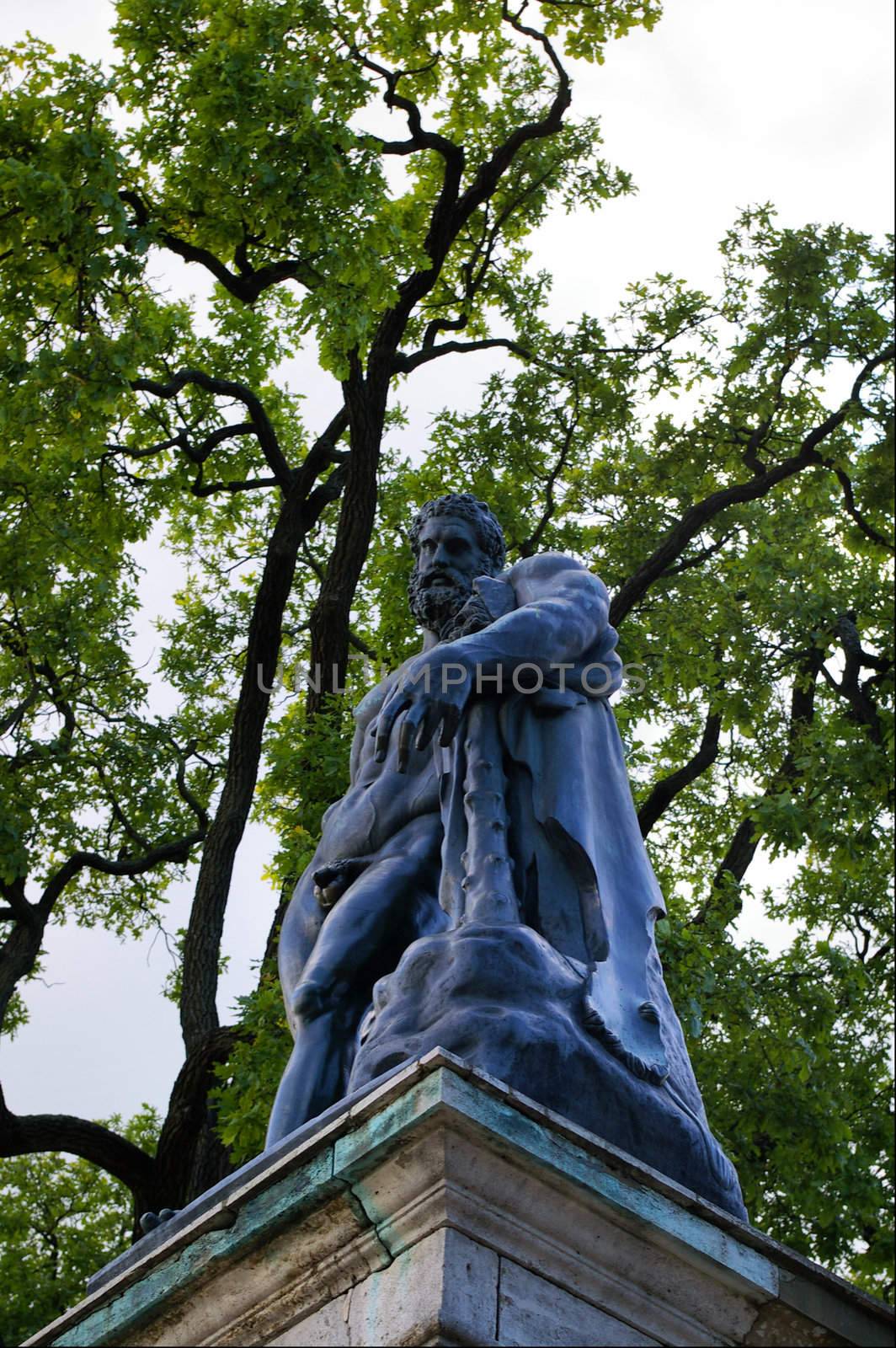 Classic marble statue in a imperial garden in Russia