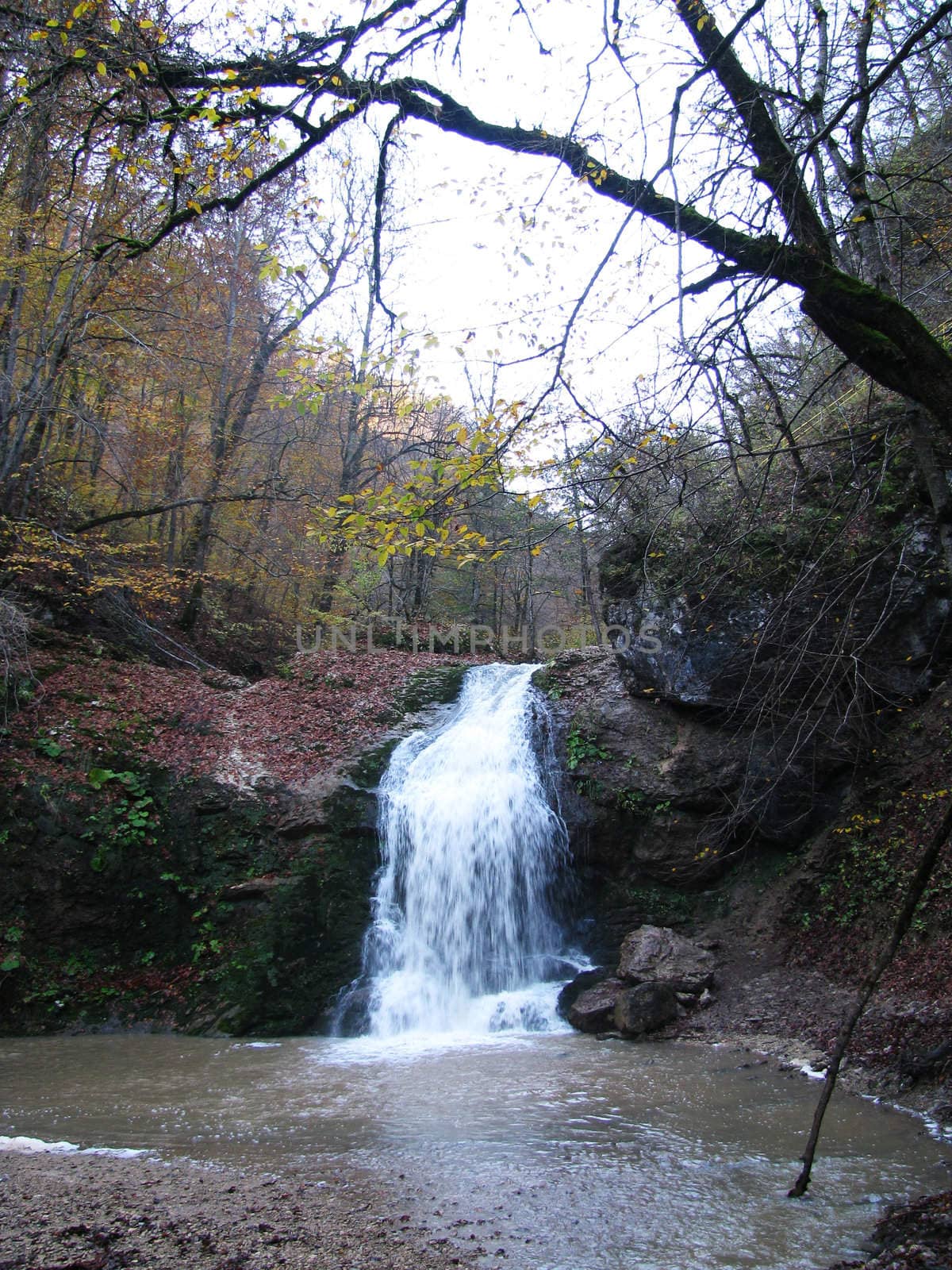 Falls; mountains; caucasus; the river; a stream; splashes; a moisture; a stream; water; rocks; a relief; the nature