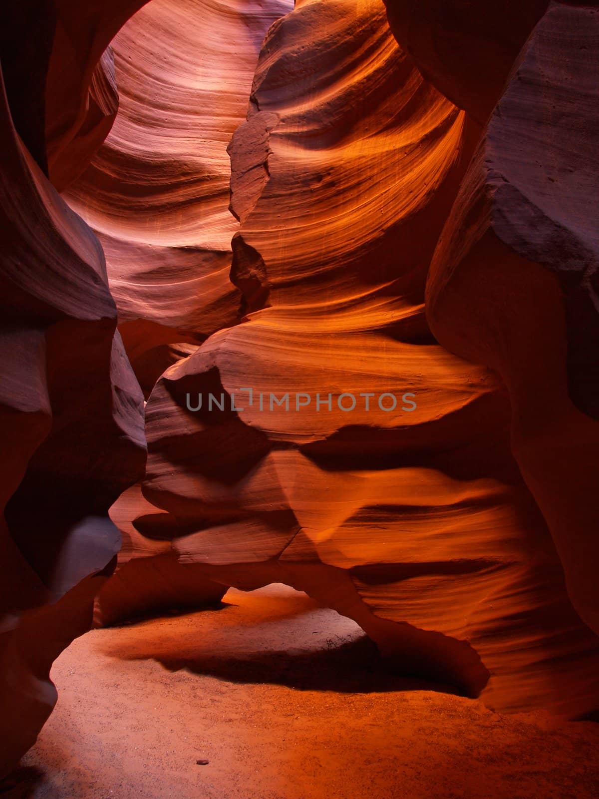 The upper Antelope Slot Canyon near Page  in  Arizona USA