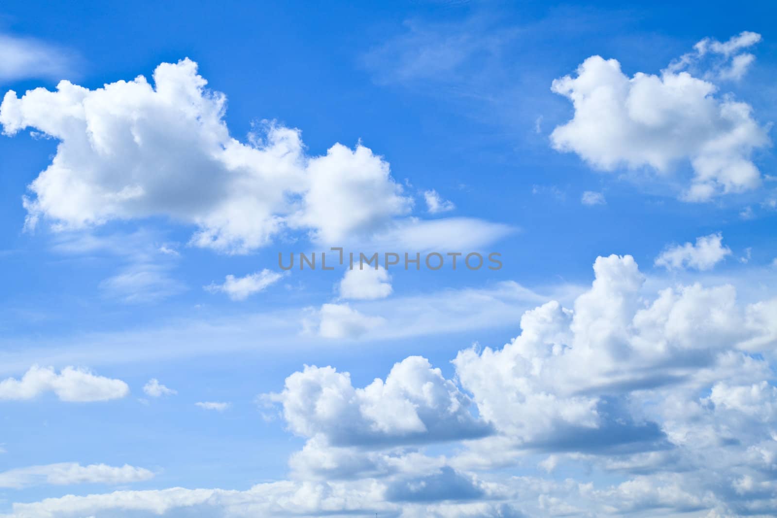 clouds and clear blue sky by nuchylee