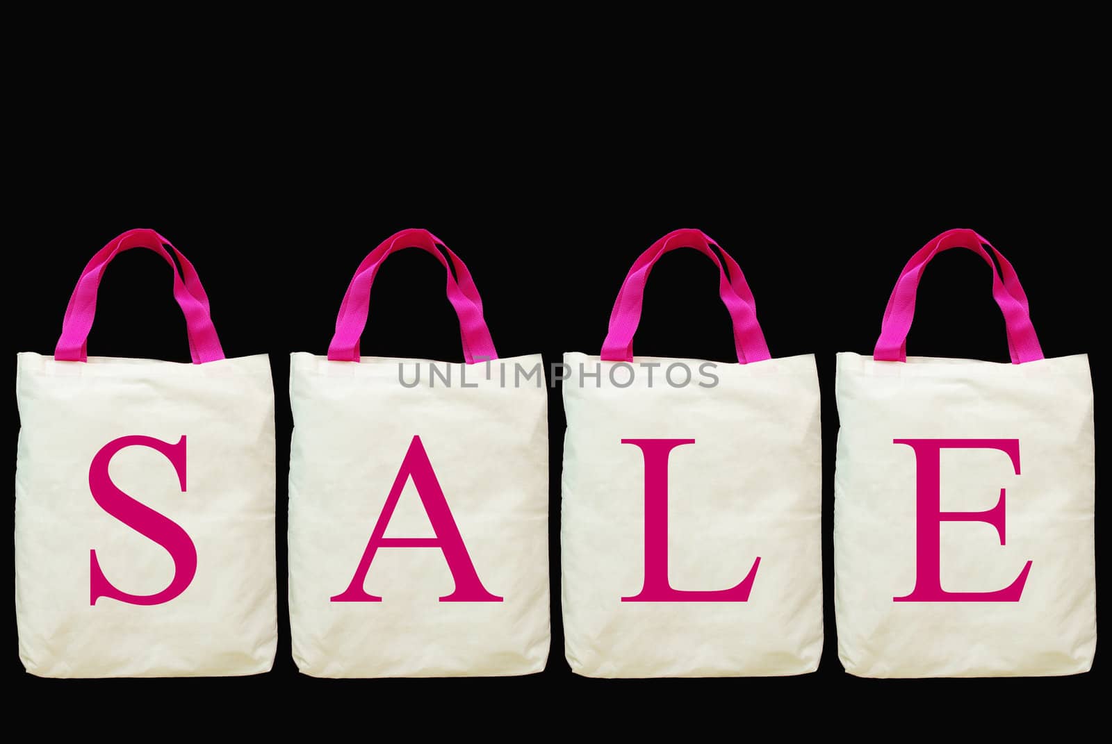 Fabric shopping bag with sale letter by pixbox77