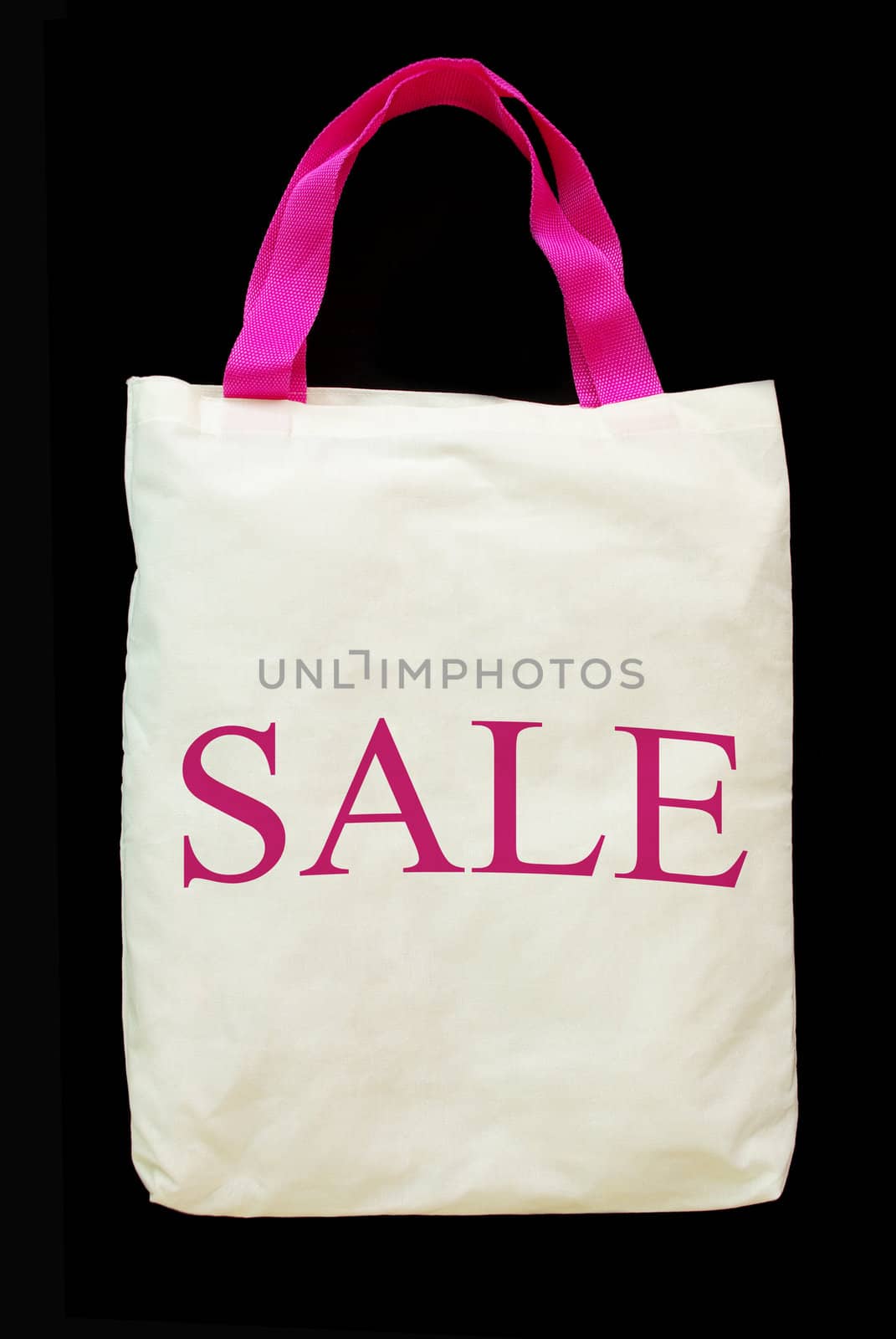 Fabric shopping bag with sale letter