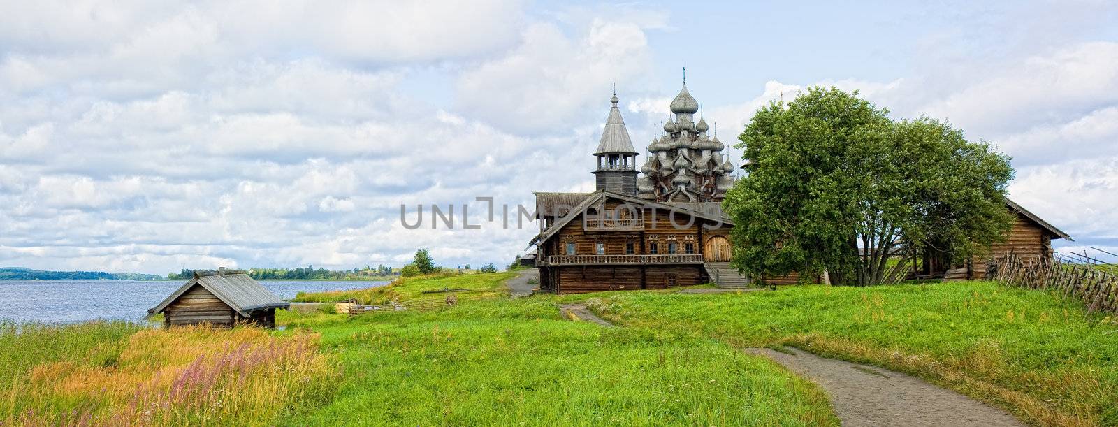 Russian monument of architecture of Kizhi Island