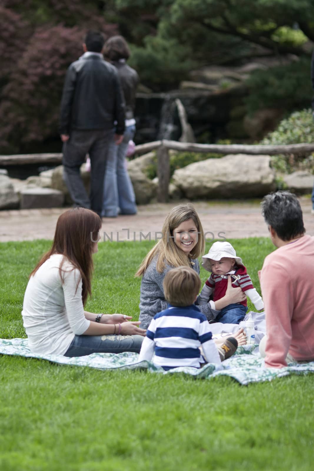 Family Relaxes At Peddler's Village by fmcginn
