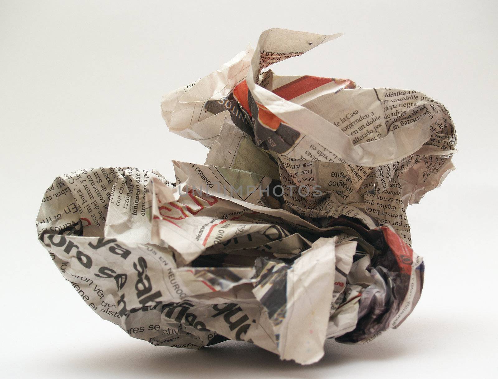 wrinkled  newspaper by lauria