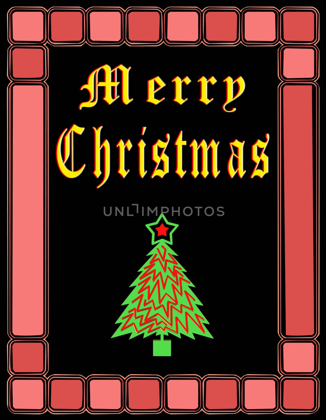 Illustration of Christmas for graphics or background
