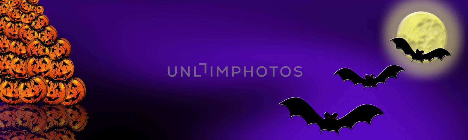 Illustration of Halloween for web banners or graphics