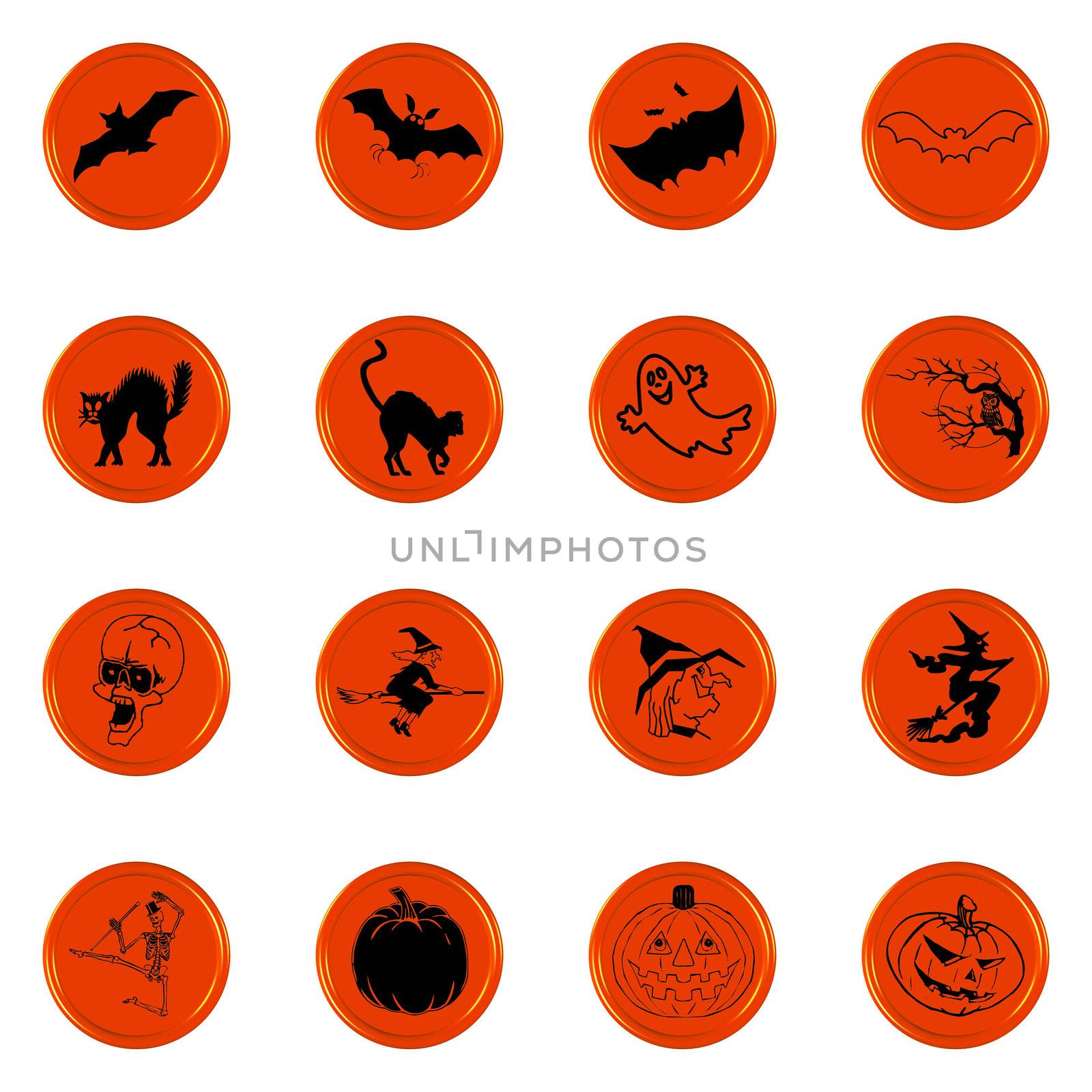 Icon set whit halloween theme
